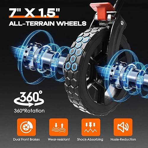 Miniatura 4 de Navatiee Carro plegable plegable carrito de playa utilitario resistente con ruedas extraíbles carro plegable de gran capacidad para uso en jardín al