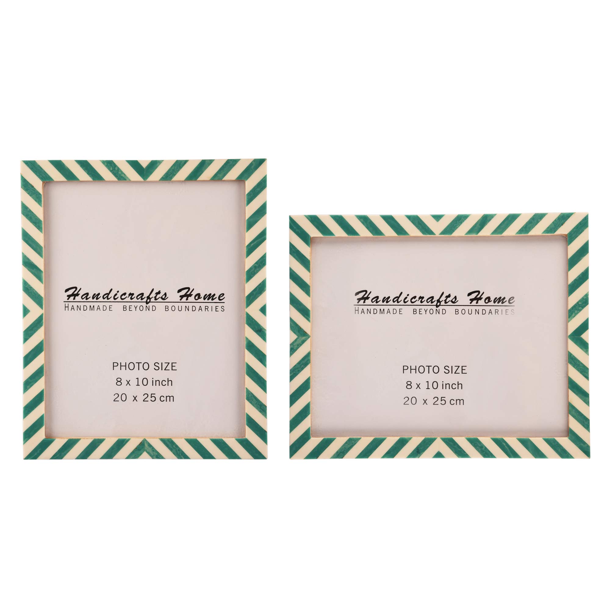 Handicrafts Home Photo Picture Frames 8x10 Candy Cane Mint Set of 2 Wall Art