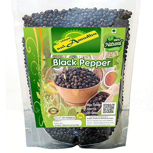 nalAmudhu Pimienta Negra Pimienta Kerala Special Kuru Milagu 7.05 oz