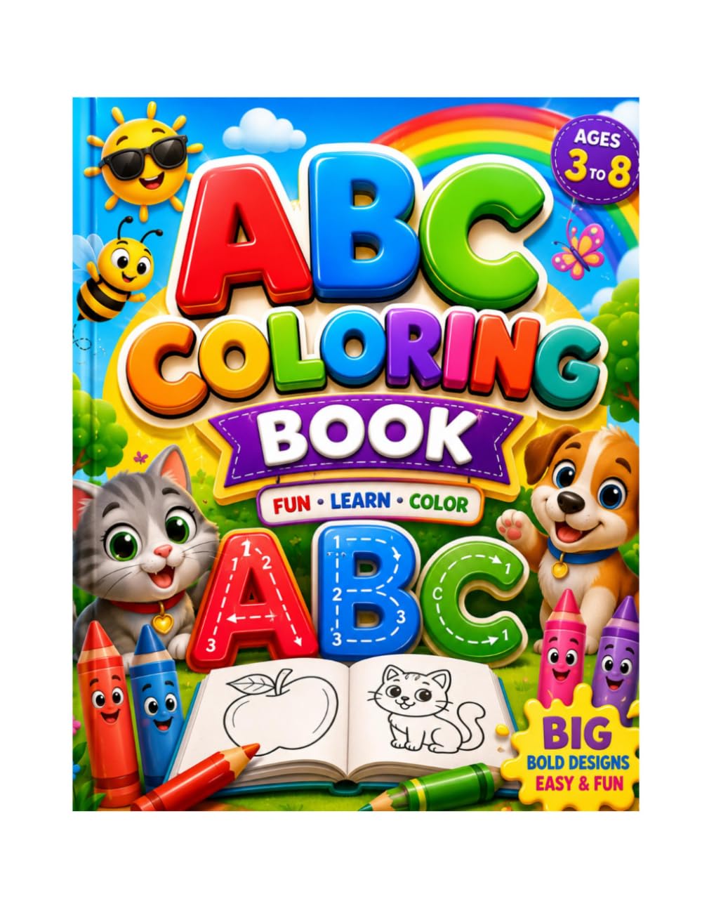ABC Coloring Book for Kids: An Alphabet Coloring Book Pairing Every Letter with a Fun Object to Color (Kids Learning Activity Workbooks)
