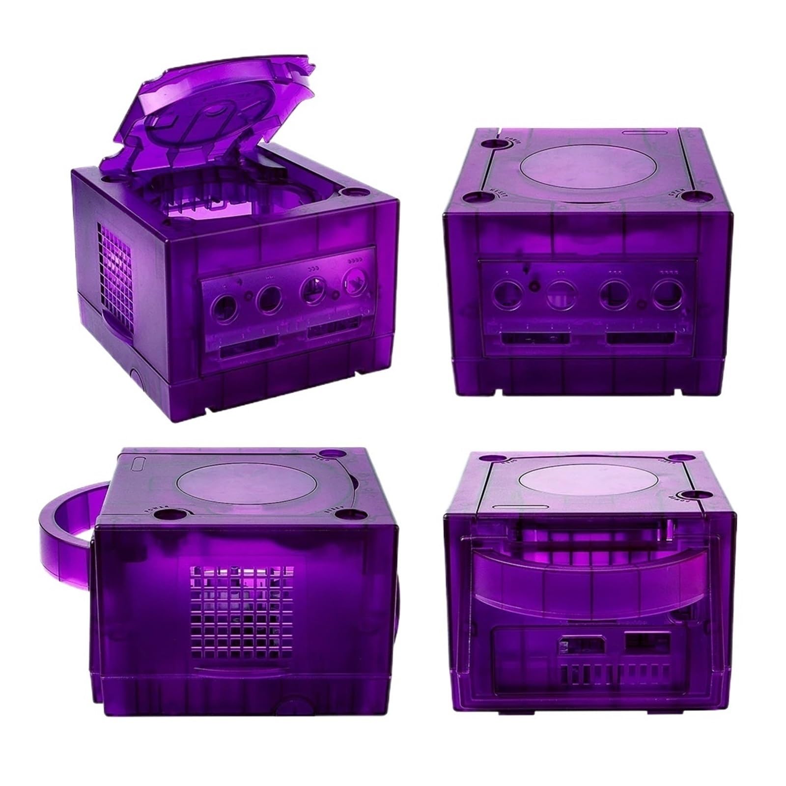 5COLOR Przezroczyste Pudełko Zastępcze Obudowa Konsoli Do Gier Wideo Retro Obudowa Shell Case - Kompatybilny Z Nintendo Gamecube - Kompatybilny Z NGC DOL-101/DOL-001(TRN Green)