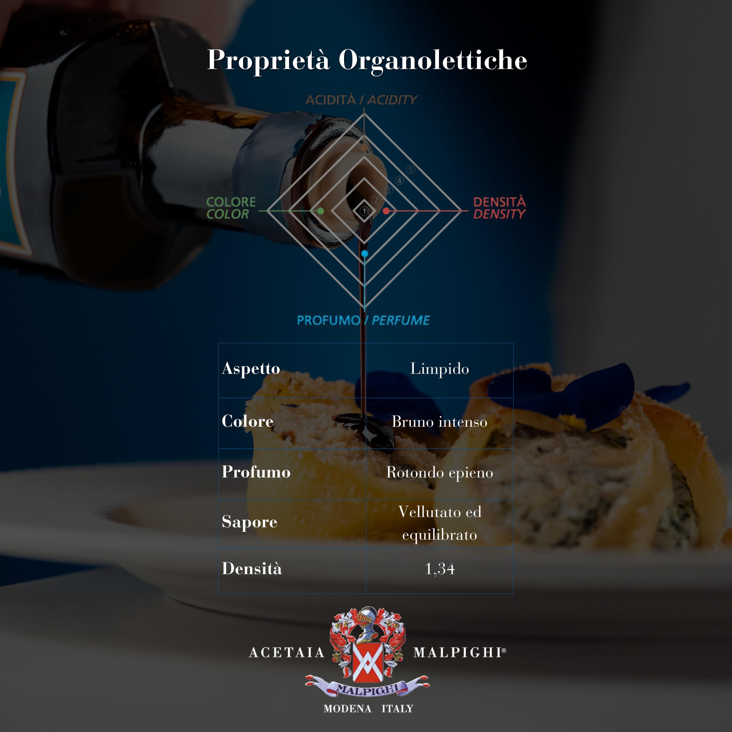 Acetaia Malpighi – Aceto Balsamico di Modena IGP Invecchiato – 250 ml – 100% Naturale Senza Caramello – Da Uve Tardive