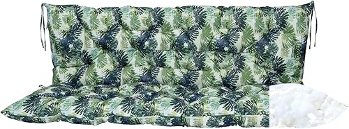 Miniatura 43 de Cojines de columpio para porche, cojines de columpio de 55 pulgadas para muebles de exterior, impermeables, repuesto de cojín grueso mejorado,