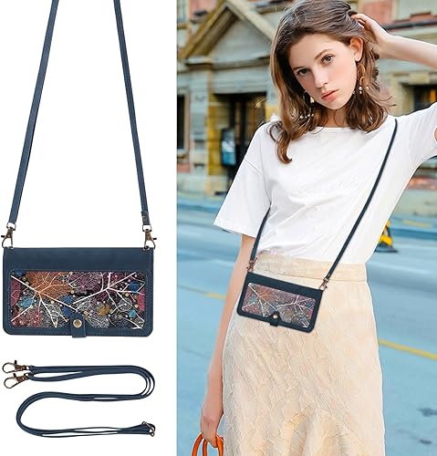 Miniatura 7 de Asuwish Funda para teléfono Moto G Stylus 2022 4G con protector de pantalla, correa cruzada para la muñeca, patrón de cuero con cremallera, soporte