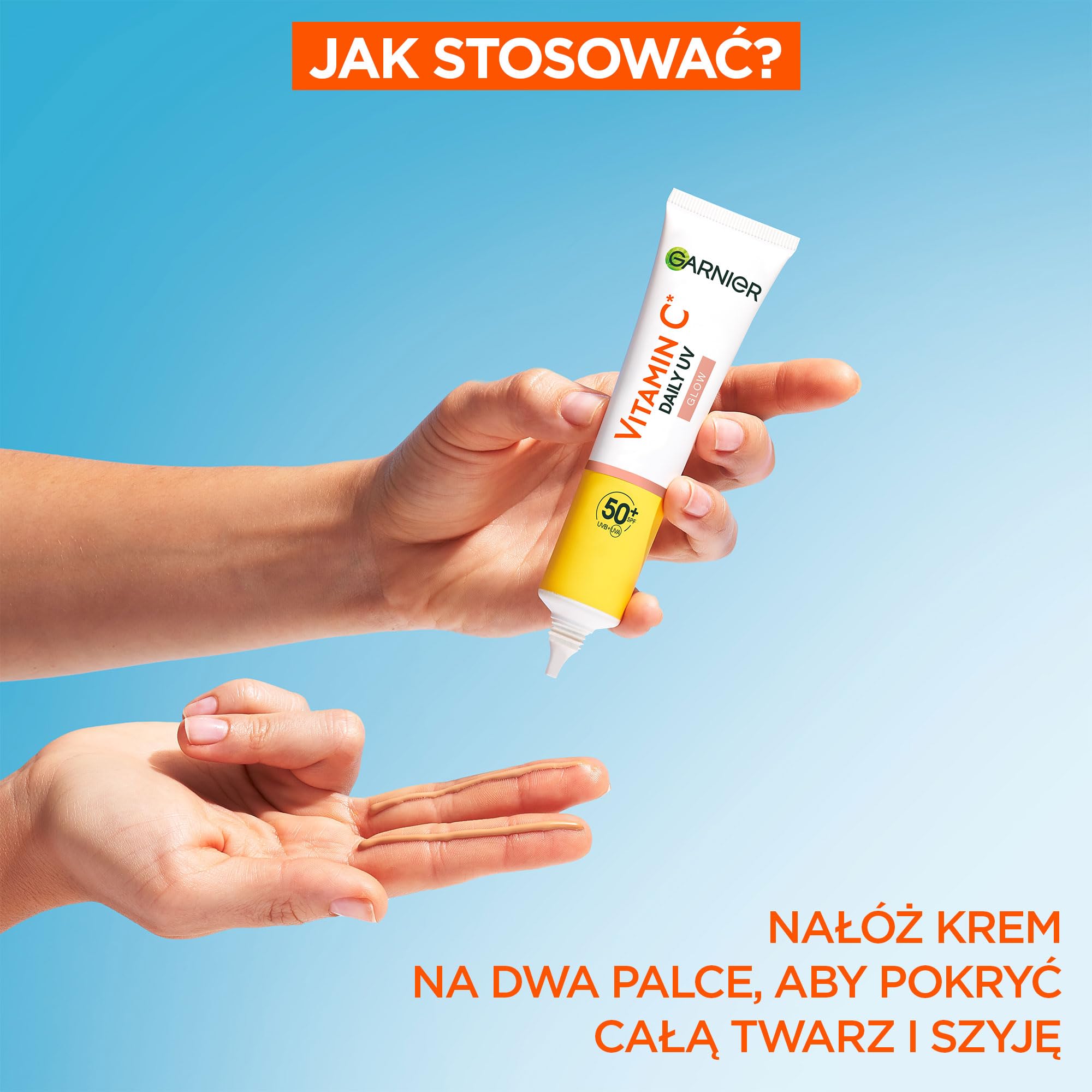 Garnier Vitamin C rozświetlający fluid na dzień z filtrem SPF50+, nadający blask, 40 ml