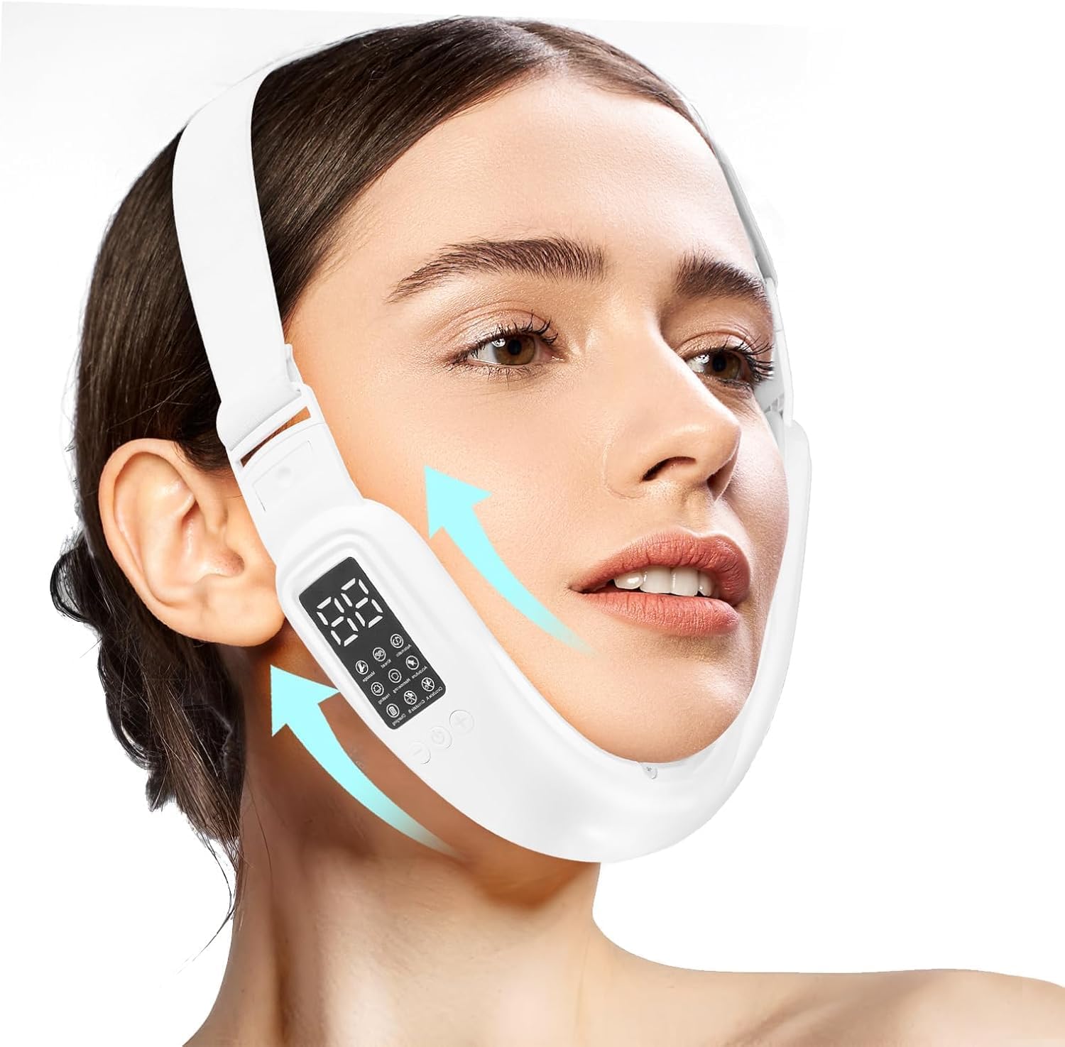 V-Face Shaping Massager électrique gaine visage 8 Mode EMS Lifting Visage, Double Menton/Muscle Masséter,EMS V Face Lifting Appareil Intérieur visage anti-age est