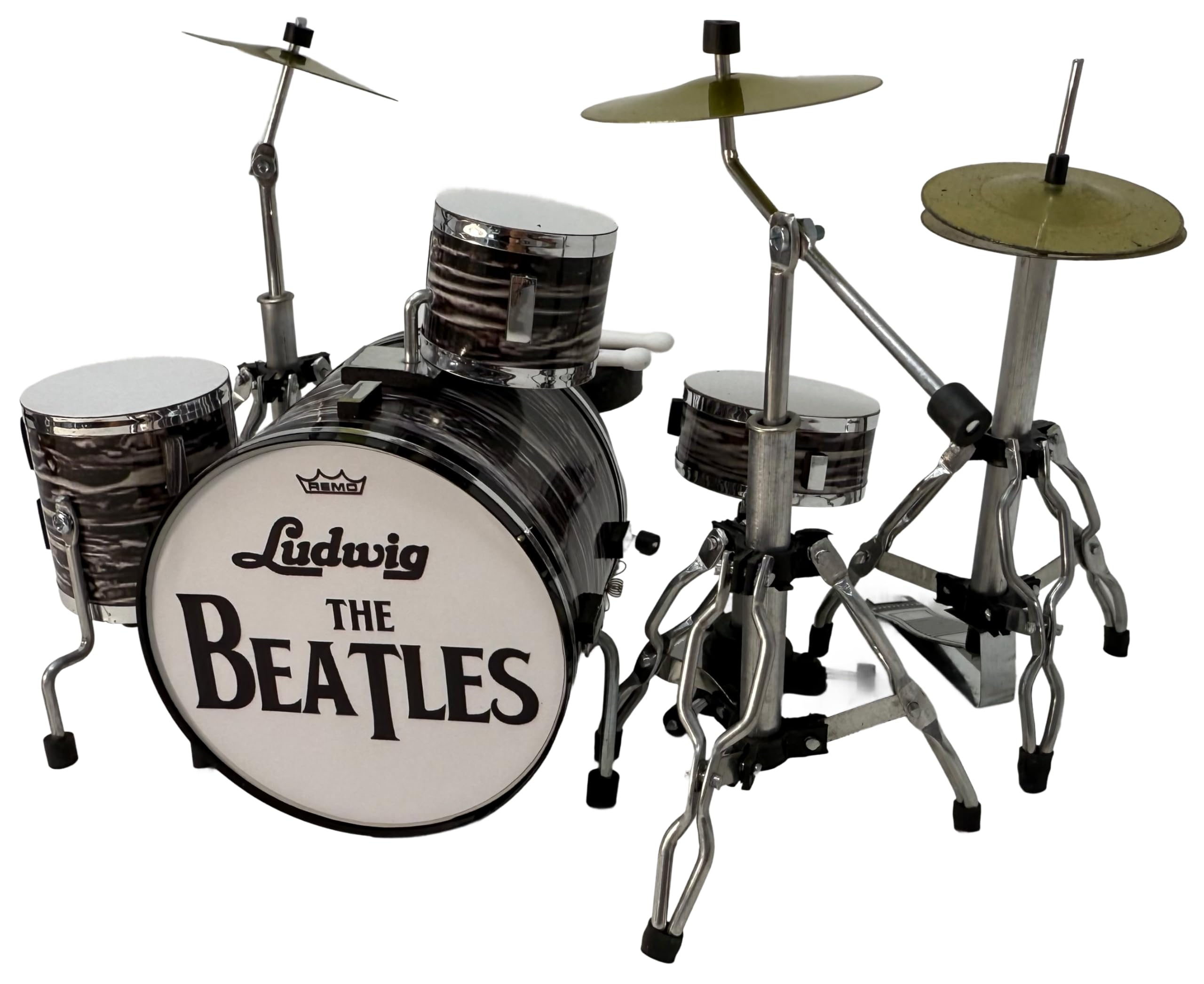 ROCKSTAR - Miniatura Bateria Acustica Black Flow BMD-001 Regalo Musical