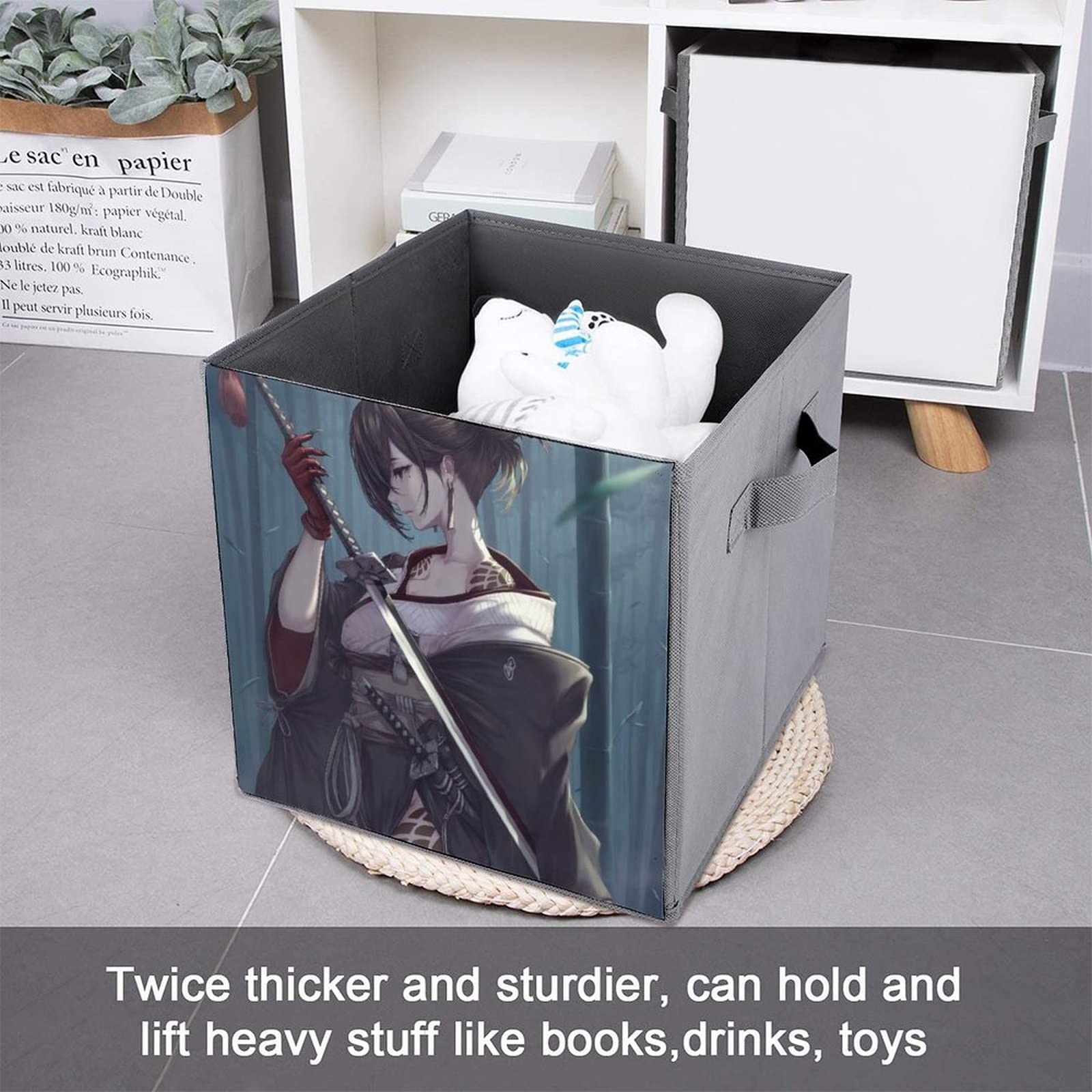 Amazon|収納ボックス アニメ 和風 乙女と剣 竹林 収納キューブケース Amazon|収納ボックス アニメ 和風 乙女と剣 竹林 収納キューブケース