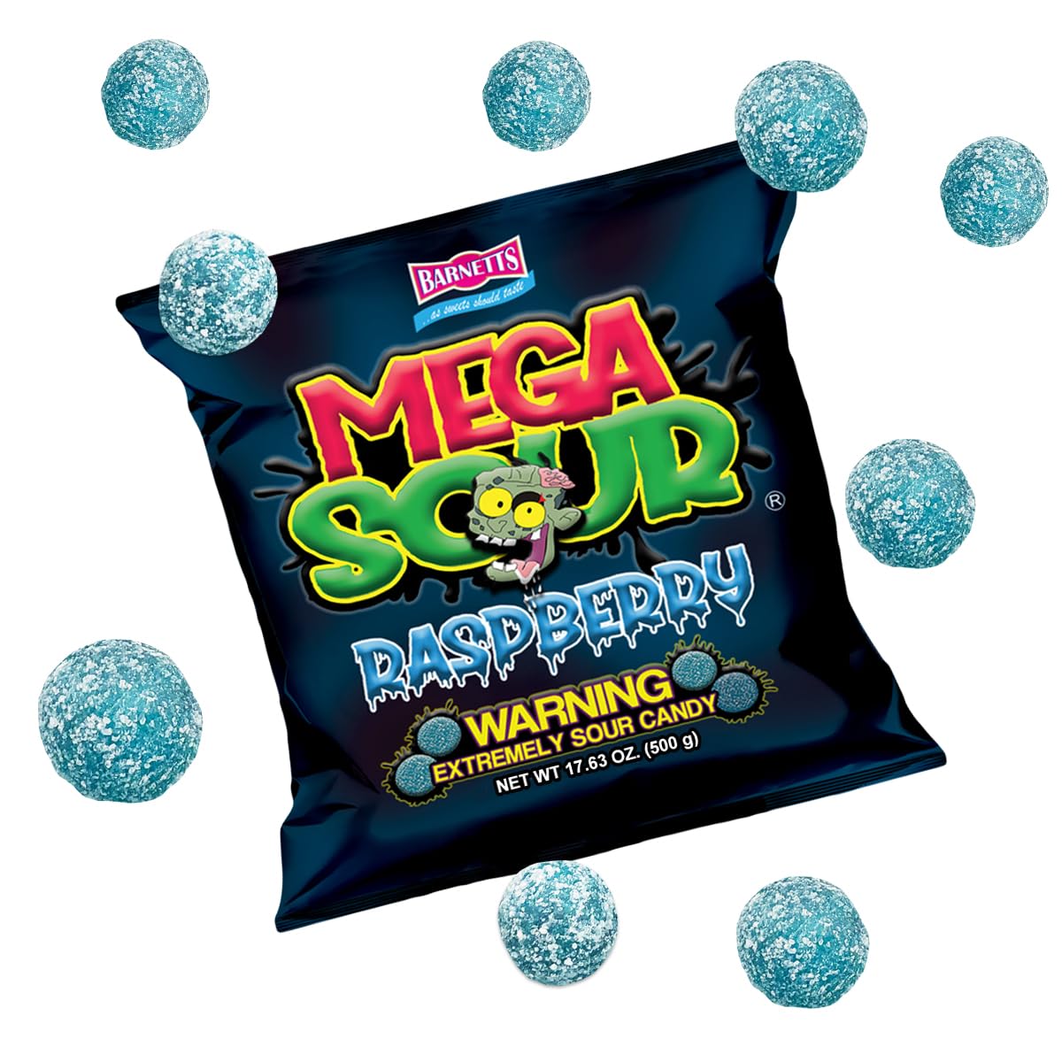 BARNETTS MEGA Sour Raspberry 500g