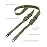 CVLIFE 2 Point Rifle Sling Strap with Metal Hook Adjustable Traditional Gun Sling Army Green