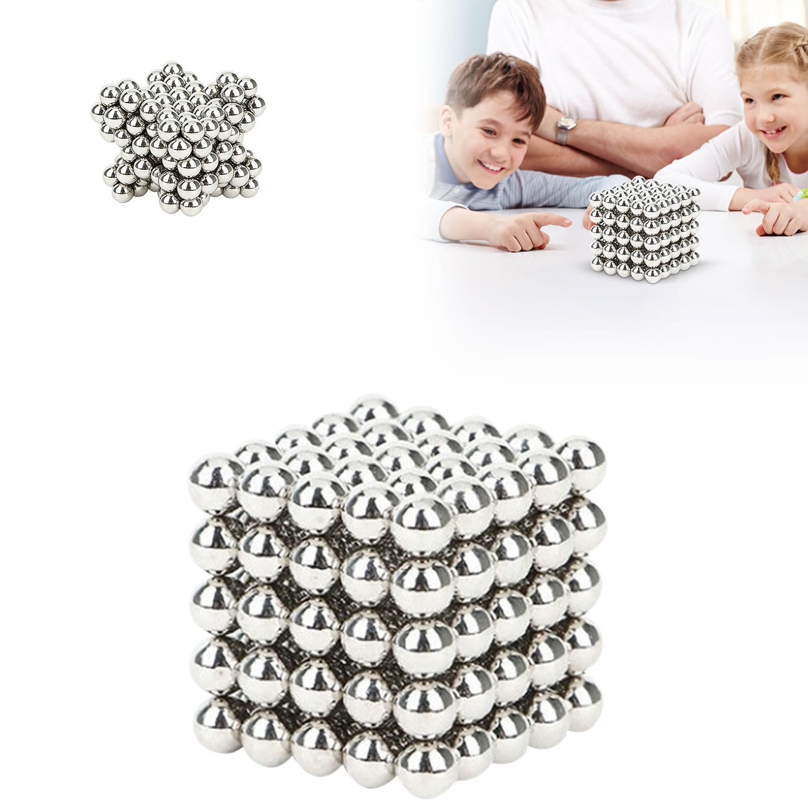 Magnetic Balls Fidget, Multi-Color Magnet Beads for Stress Relief, 216/512/1000 PCS 3D Building Sculpture Magnets for Adults Desk Decor, Creative Stacking Magnet Balls for Gifts