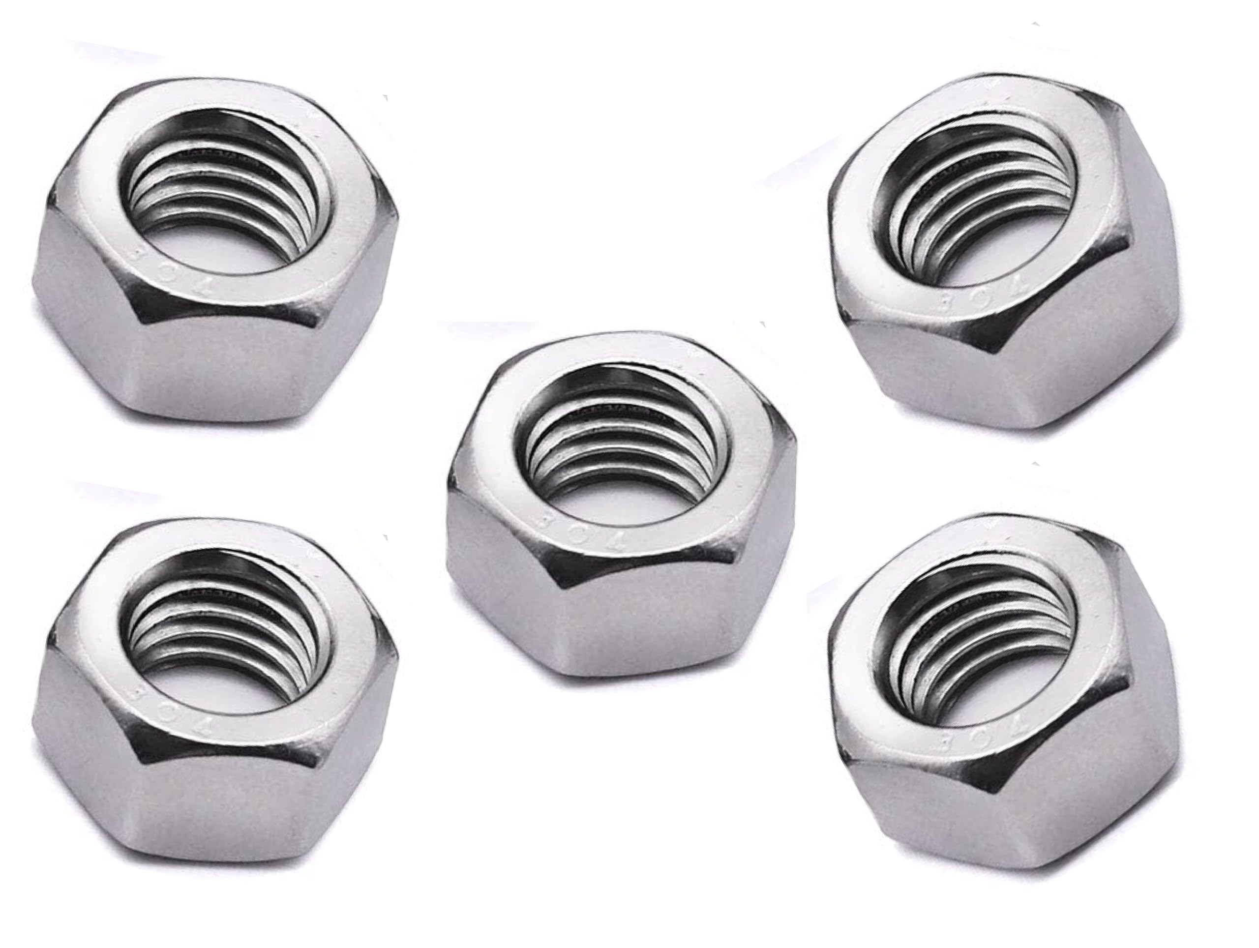 Hex Nuts Stainless Steel (20, M12 PACK), M12 X 20 PACK