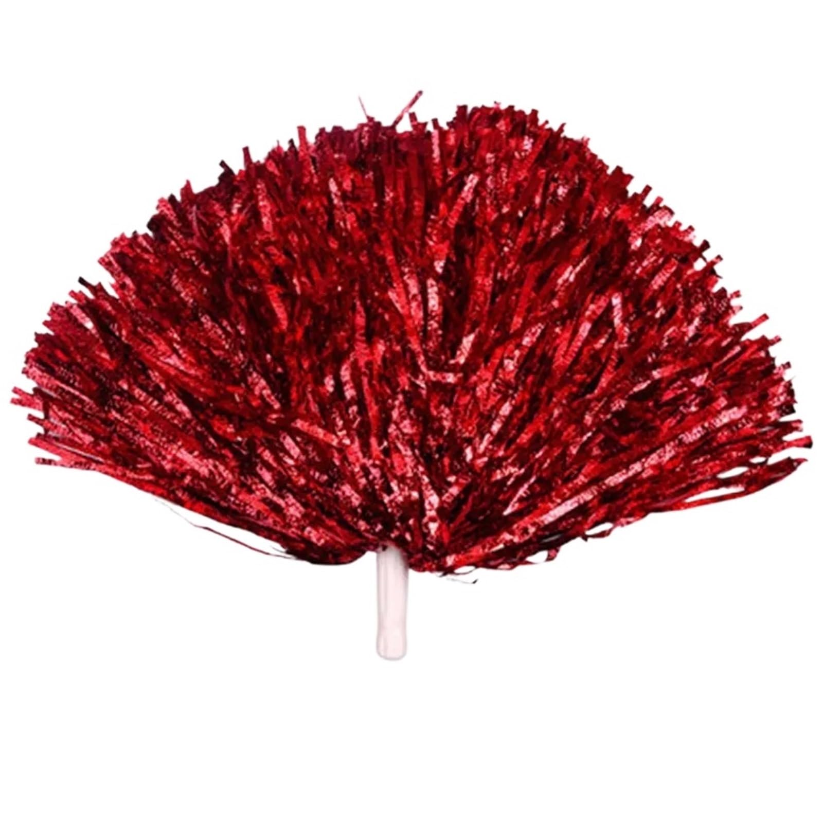 Pompom Fancy Competition Flower Dance Party Decorator Cheerleading Cheering Ball Cheerleader Pompoms for Cheerleaders(Red Handle)