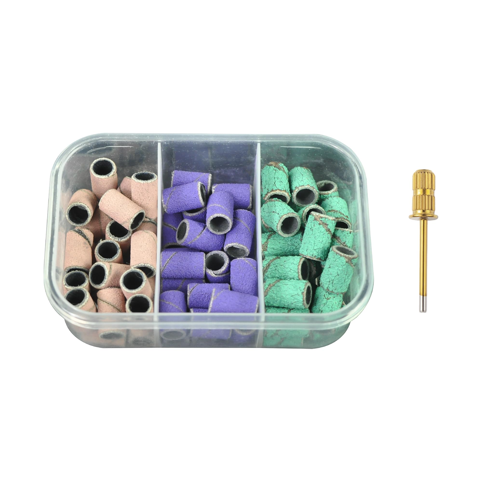 ARROWMAX 75-Piece Sanding Drums Kit – 80/120/180 Grit, 3/32'' Shank Mandrel, Mini Drum Sander Sleeves. For Rotary Tools, Drill, Nail Grinder. Includes Storage Box.