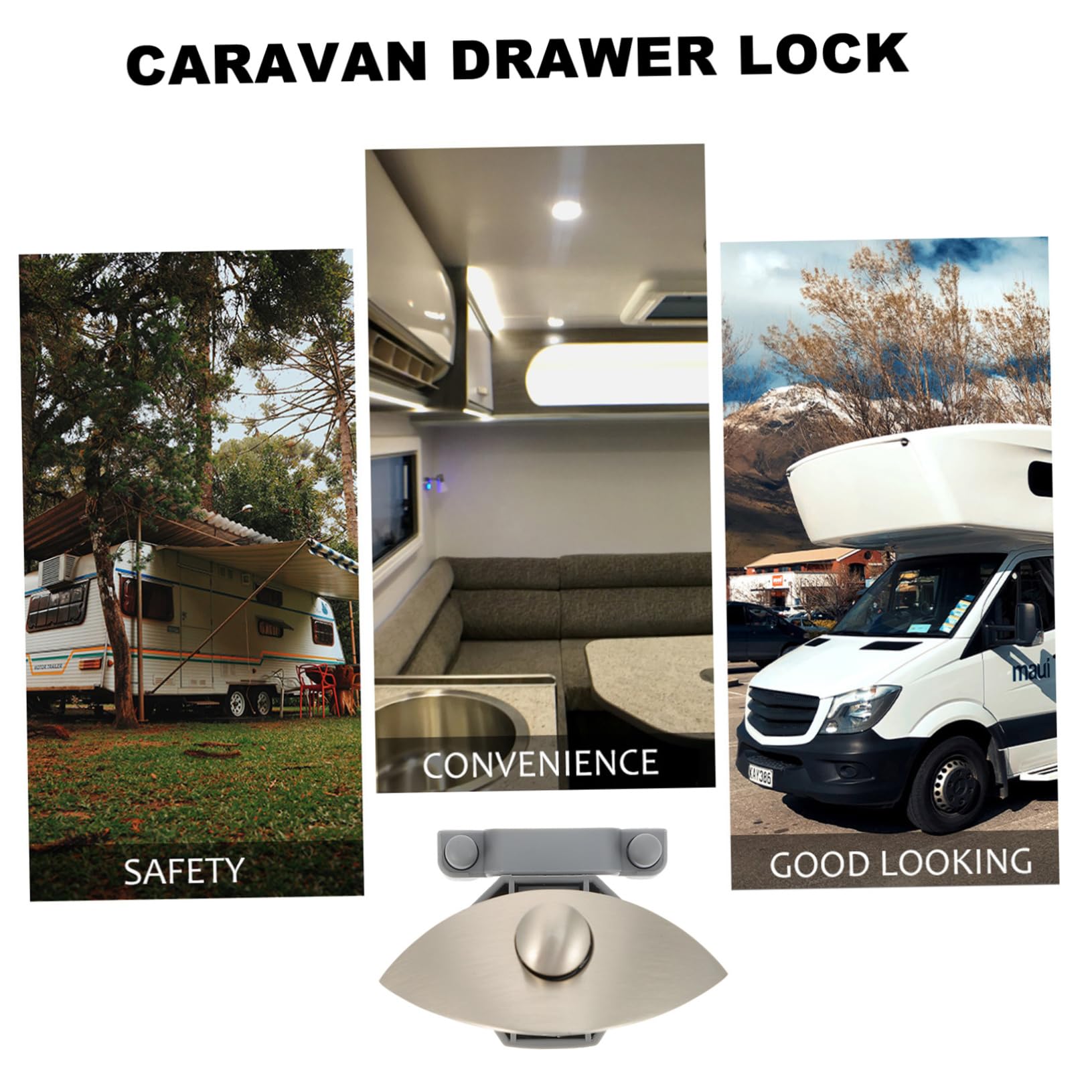 4 Sätze Rv Push Latch Robuster Druckknopfverschluss Zinklegierung für Möbelanwendungen Installieren Langlebig für Schränke