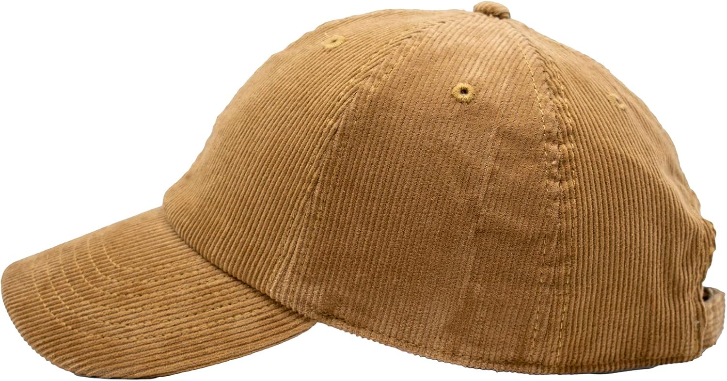 Classic 6-Panel Corduroy Cotton Baseball Unisex Cap with Adjustable Brass Buckle - Image 4