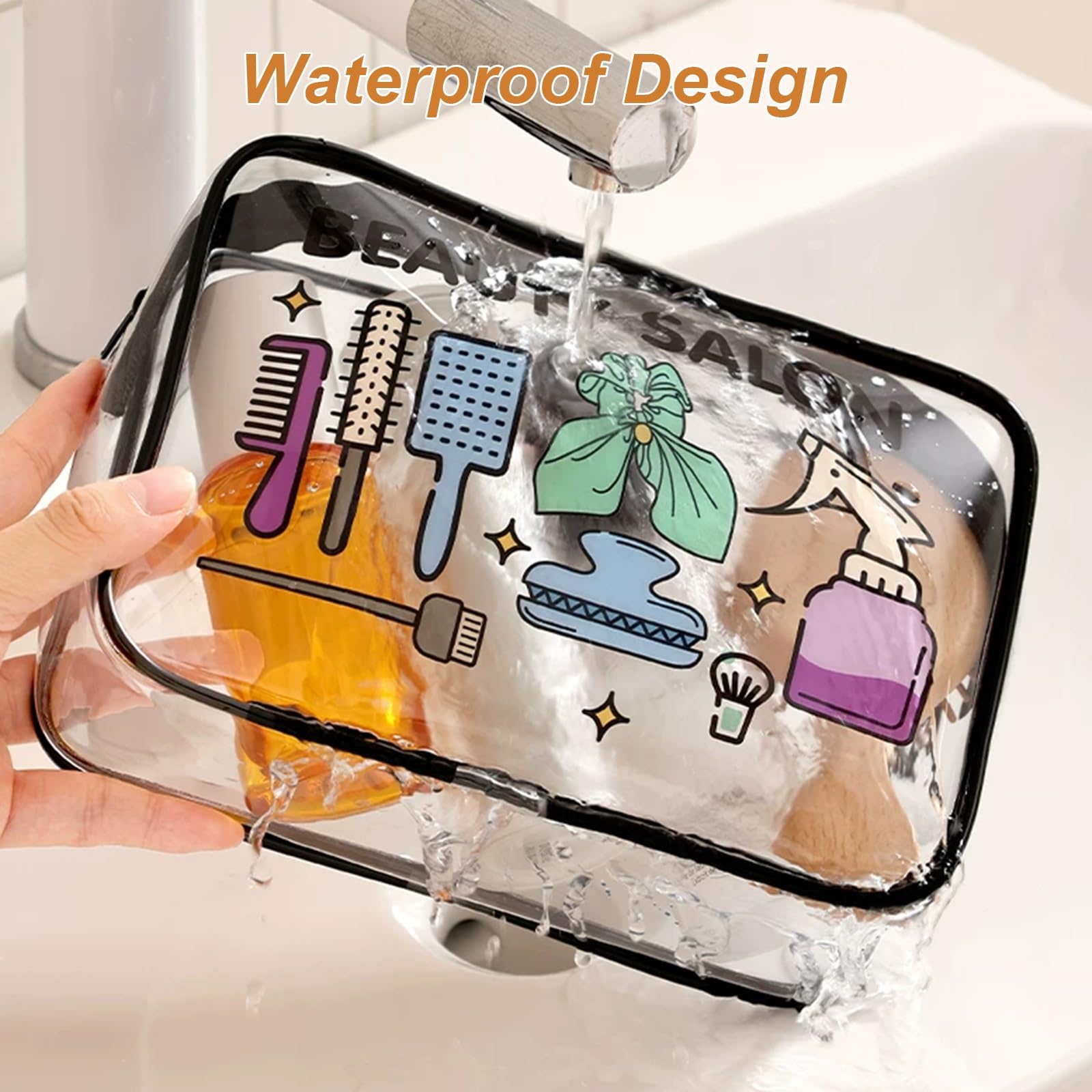 Borsa da Toilette per Uomo, Impermeabile Trousse Trucchi, Astuccio di Grande Capacità per Viaggi, Nervature Strutturali Rinforzate Integrate che Impediscono Cedimenti o Collassi