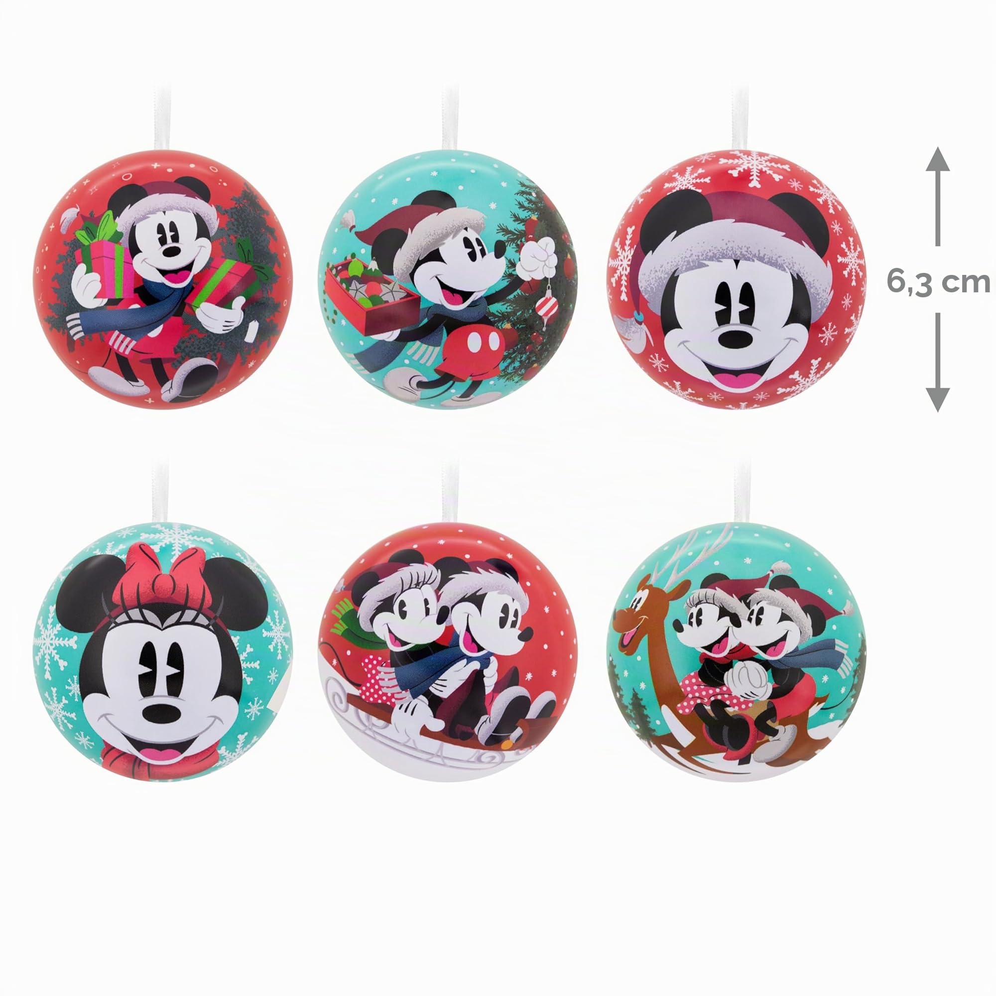 Hallmark Lot de 12 décorations de Sapin de Noël Disney Mickey et Minnie Mouse