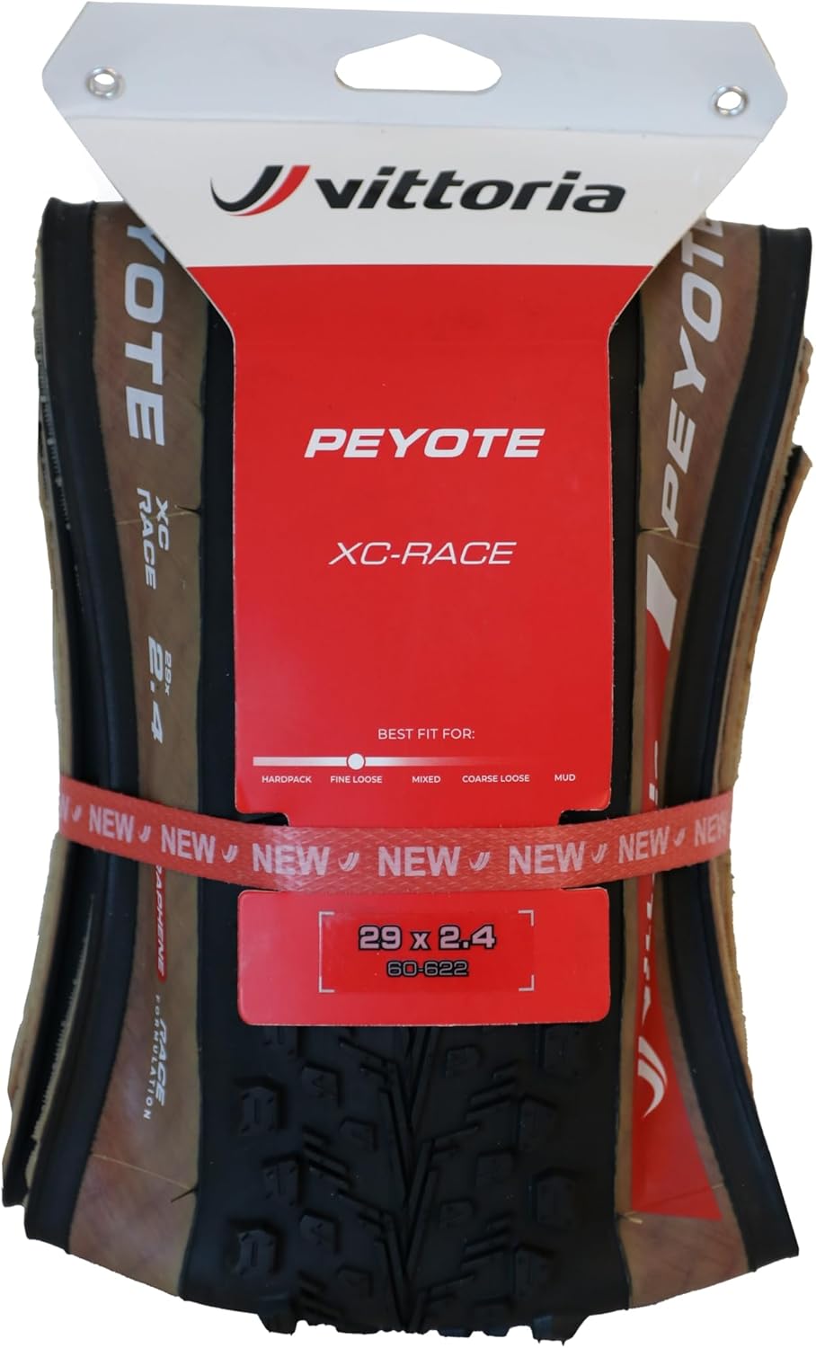 Vittoria Peyote XC Race Mountain Bike Tire for Fine Loose Terrain Conditions - TLR MTB Tire