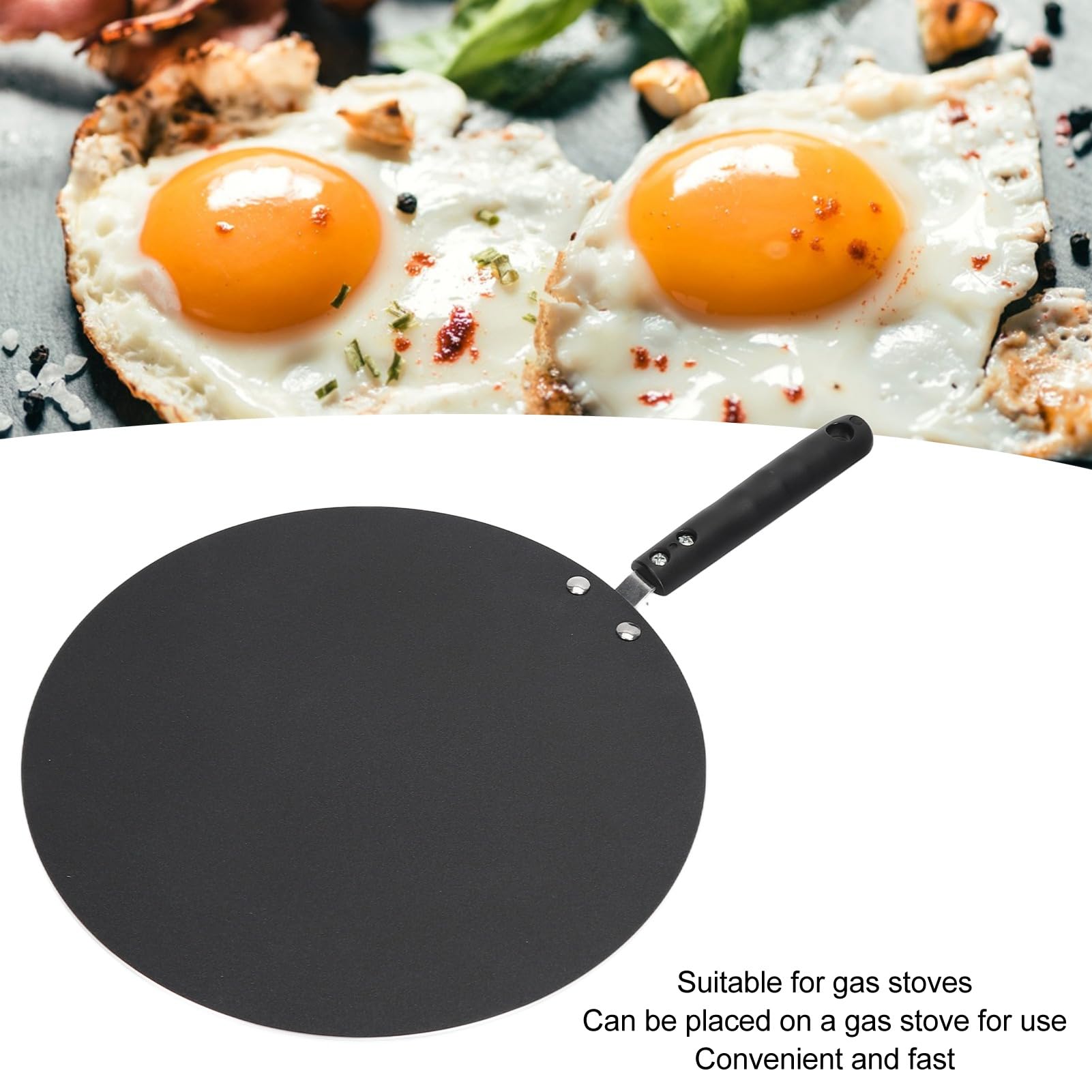 Crepe Pan Nonstick Pan, Tawa Pan for Roti Indian, Omelette Pan Nonstick, Non-stick Pancake Pan with Handle for Crepes, Tortillas, Crispy Pancake