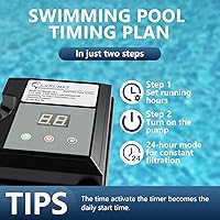 Vista 3 de LANCHEZ 16" Sand Filter with 1.5 HP Pool Pump, Digital Programmer Timer, 4900 GPH for Above Ground Pool Pump Set Up to 16000 Gallons, 7-Way Valve