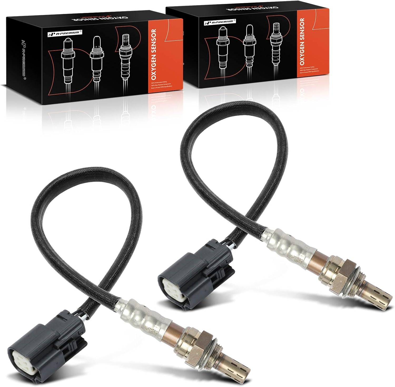 A-Premium O2 Oxygen Sensor Compatible with Ford F-150, Explorer, Escape, Mustang, Taurus, Flex, Police Interceptor Sedan, Police Interceptor Utility & Lincoln MKZ, MKS & Mercury, Downstream, 2-PC Set