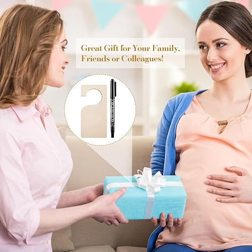 Miniatura 6 de Patelai 15 piezas de madera en blanco para ropa divisores de armario, organizadores en blanco, separadores de colgador, divisor de armario colgante