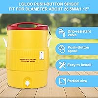 Vista 4 de 3 piezas de repuesto de espiga de agua con botón pulsador, compatible con enfriadores de bebidas Igloo de 2, 3, 5 y 10 galones, piezas de repuesto