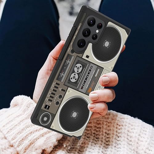 Miniatura 3 de ZOXOHO Funda para Galaxy S22 Ultra, resistente 2 en 1 de doble capa híbrida de policarbonato duro y silicona suave a prueba de golpes para Samsung