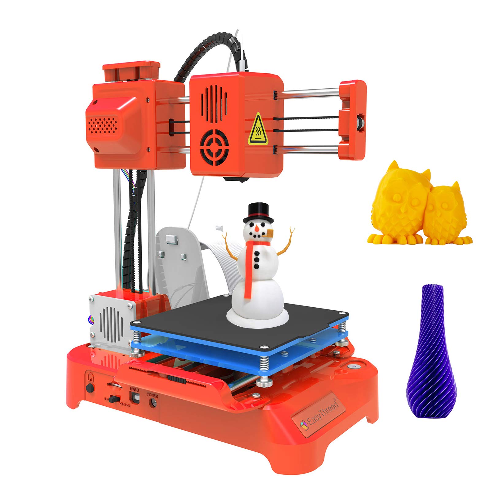 TTone 3D Printer for Kids Mini Desktop 3D Printer 100x100x100mm Print Size No Heated Bed One-Key Printing with TF Card PLA Sample Filament for Beginners Household Education