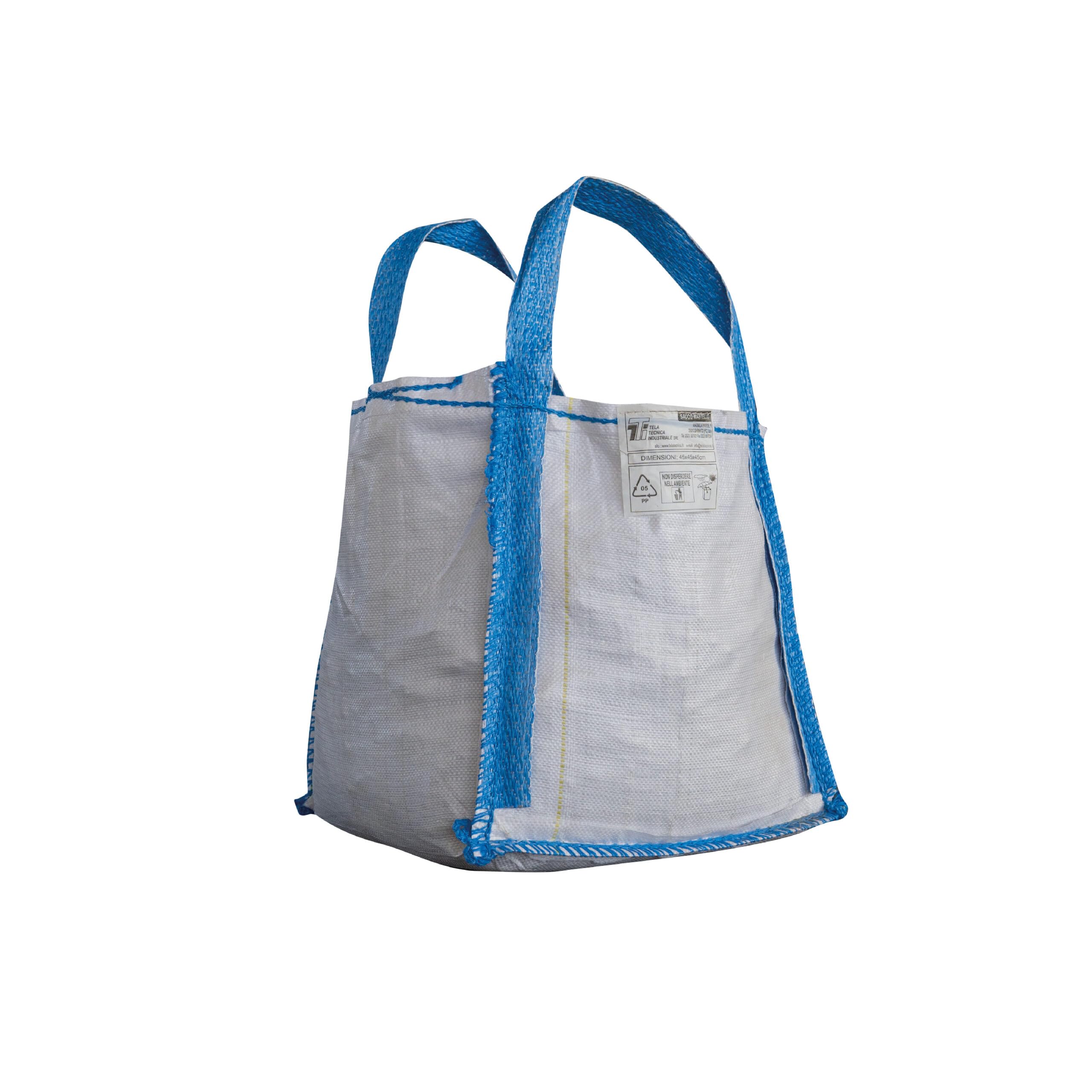 Sacco mastello 45x45x45 cm per materiale pesante in tessuto di polipropilene (15)