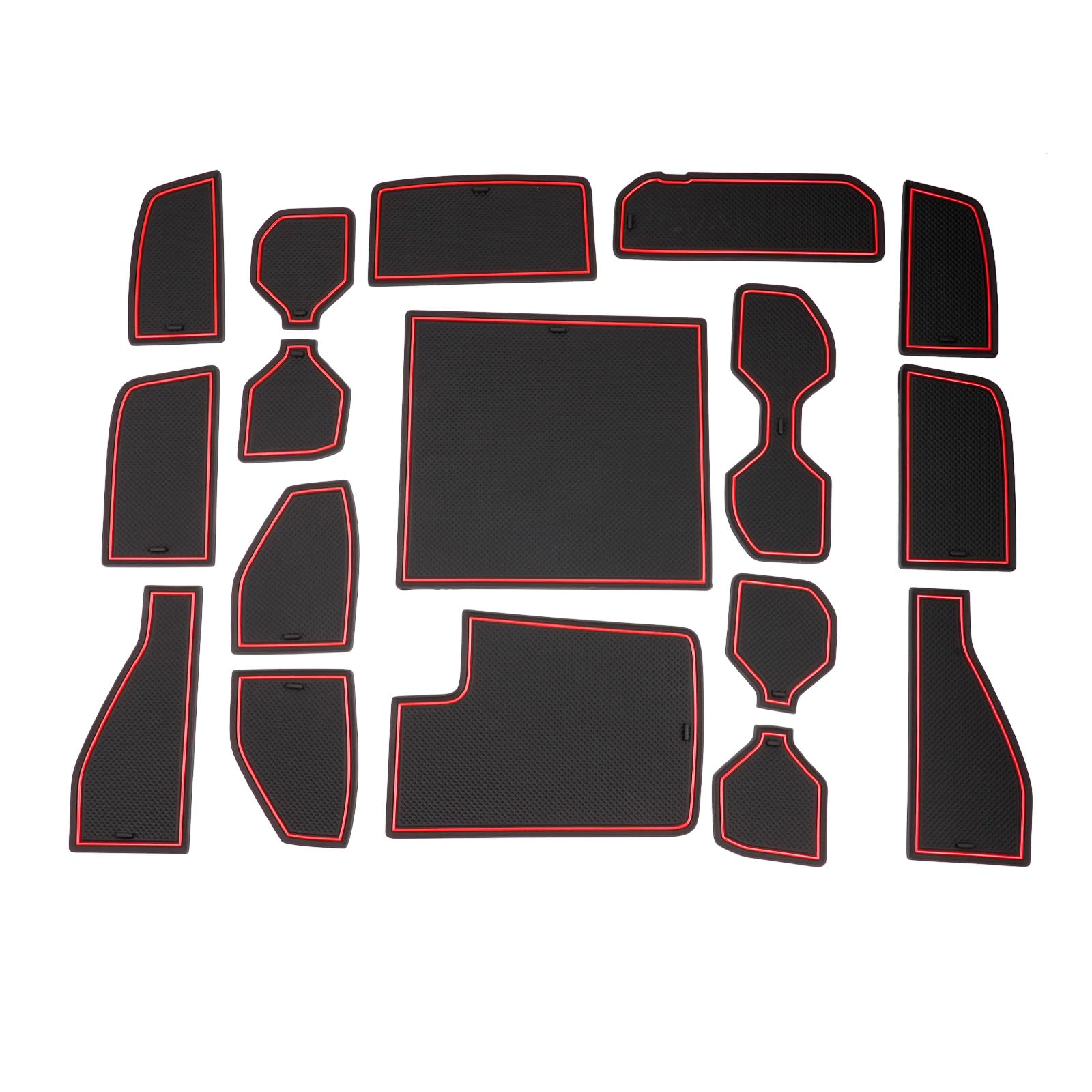 CDEFG 16Pcs for 2027 Kia Telluride Door Slot Mats Cup Holder Inserts
