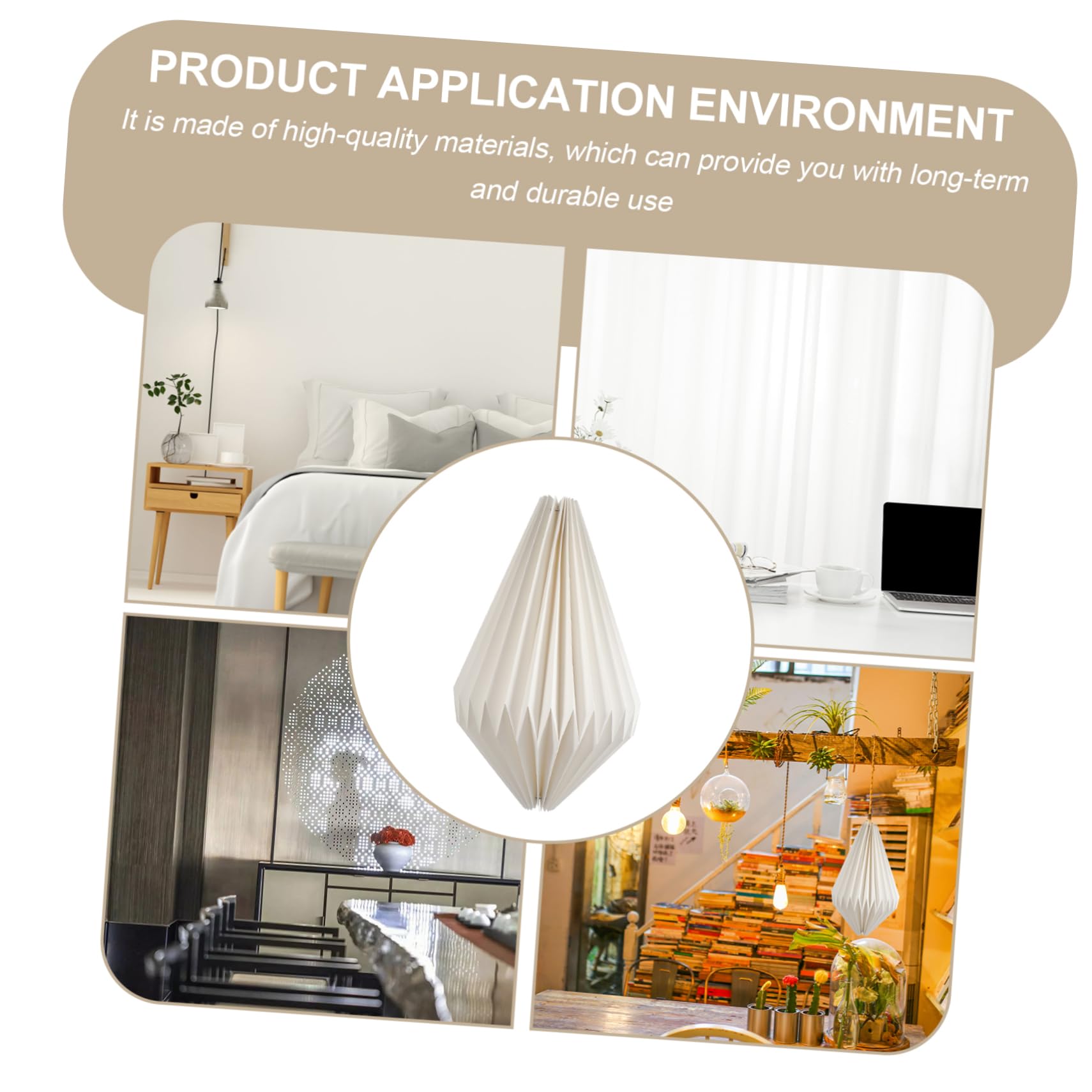 HOMSFOU 2pezzi Lampada Sospensione Origami Paralume Decorativo Per Chandelier e Illuminazione Domestica Materiale Sicuro e Inodore Stile Creativo Per Soggiorno e Ristoranti