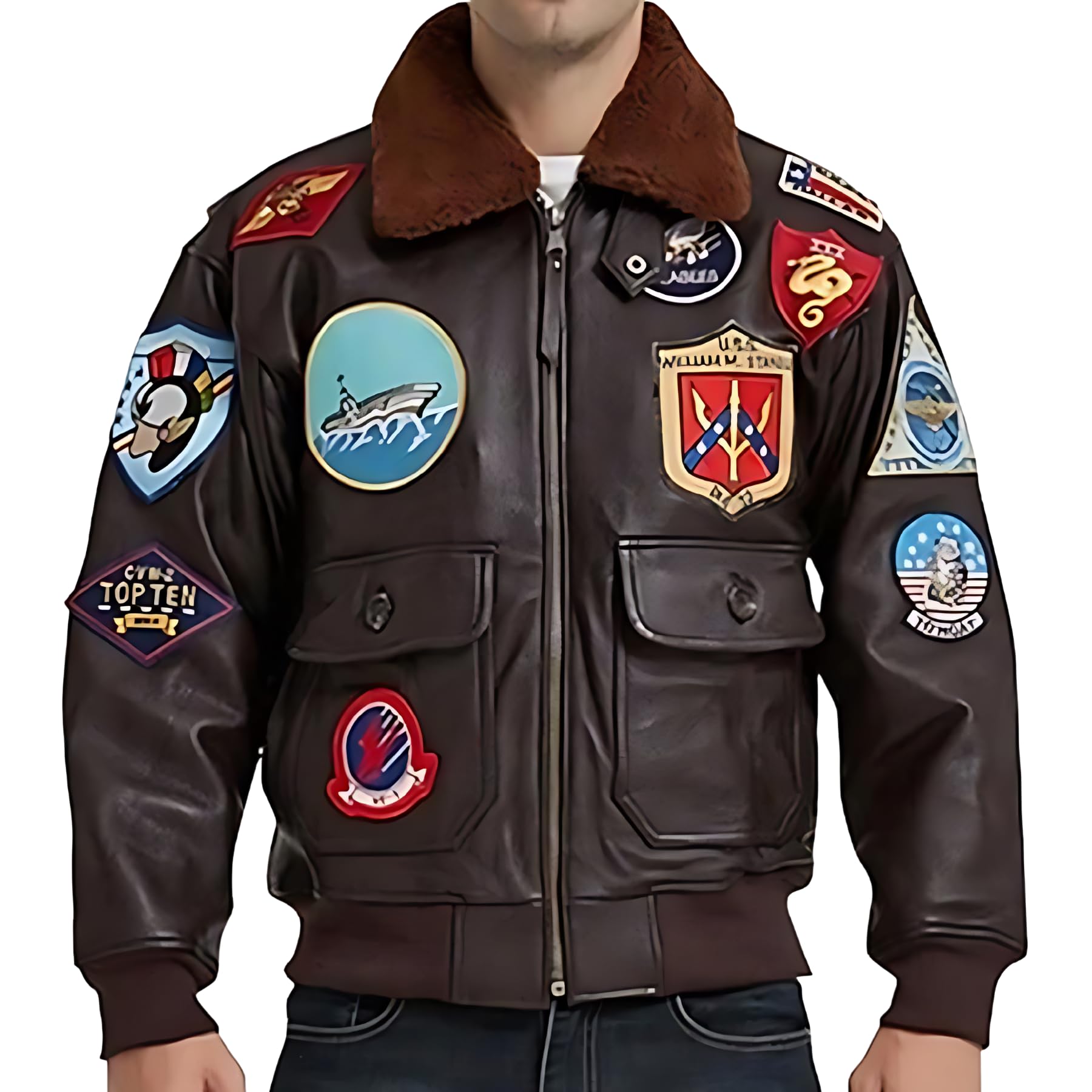 Men's Top Leather Bomber Flight Jacket | WW2 Flight Avaitor Leather Jacket | G1 Cockpit Bomber Leather Jacket