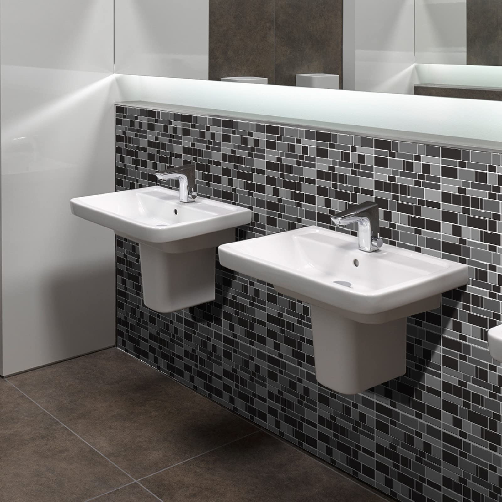 Piastrelle Adesive Cucina Modello Di Marmo Grigio Pavimento pvc Adesivo Mobili Decorazioni Piastrelle Adesive Bagno Impermeabile Resistenza all'olio Mattonelle Adesive