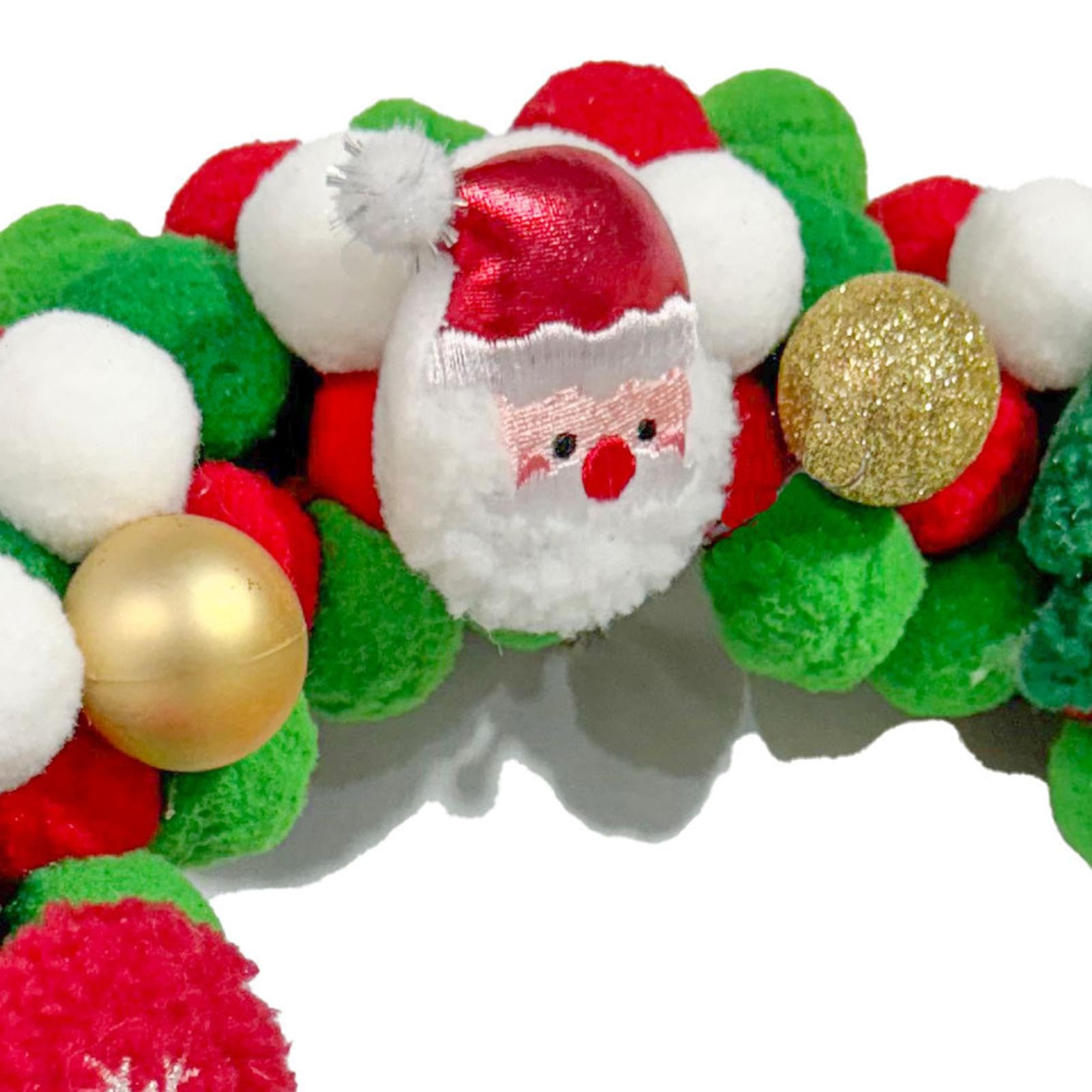 Amazon.co.jp: フェルト ボール クリスマス リース、ホリデー フェルト