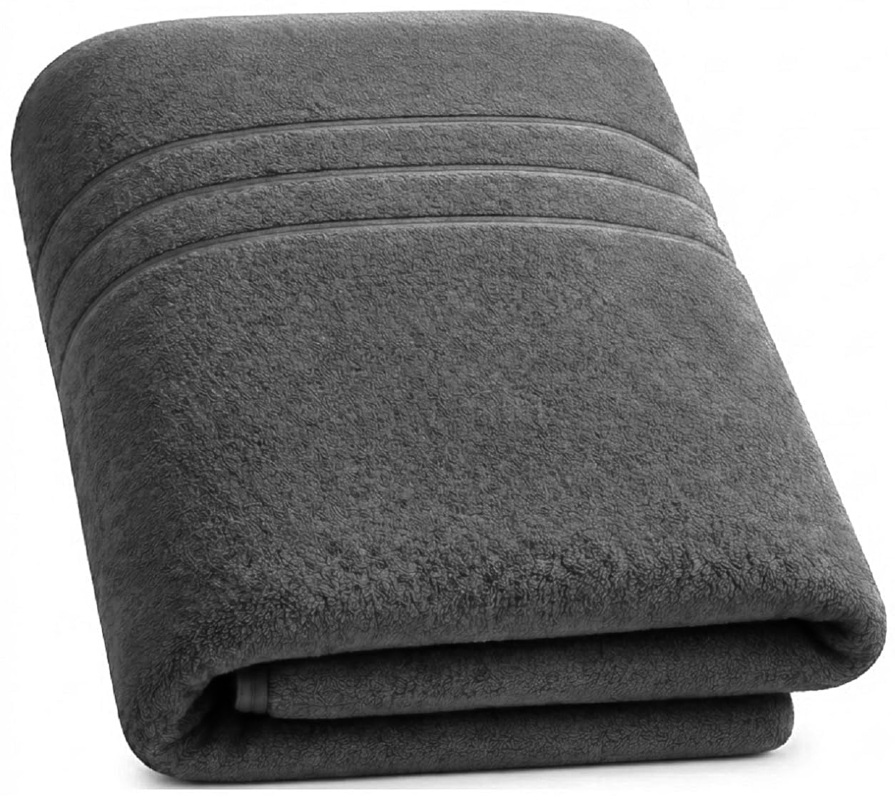 Brooks & Royce Super Jumbo Bath Sheet Towel 100x200cm Extra Large Size 100% Egyptian Cotton, 600GSM Big Soft Towels XXL Bath Sheets (Charcoal Grey)