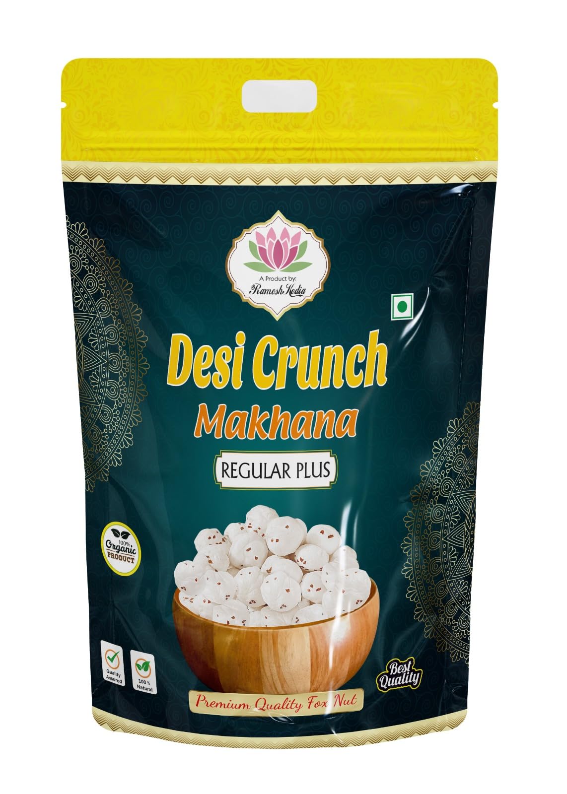 Desi Crunch Makhana Regular Plus Phool Makhana |Premium Lotus Seeds | Foxnuts - 250g Pack-image-44