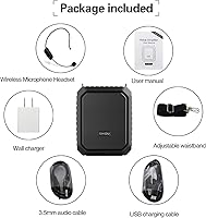 Vista 8 de Amplificador de voz inalámbrico, micrófono Bluetooth para profesor, 18 W, impermeable, portátil, amplificador de voz recargable, micrófono personal