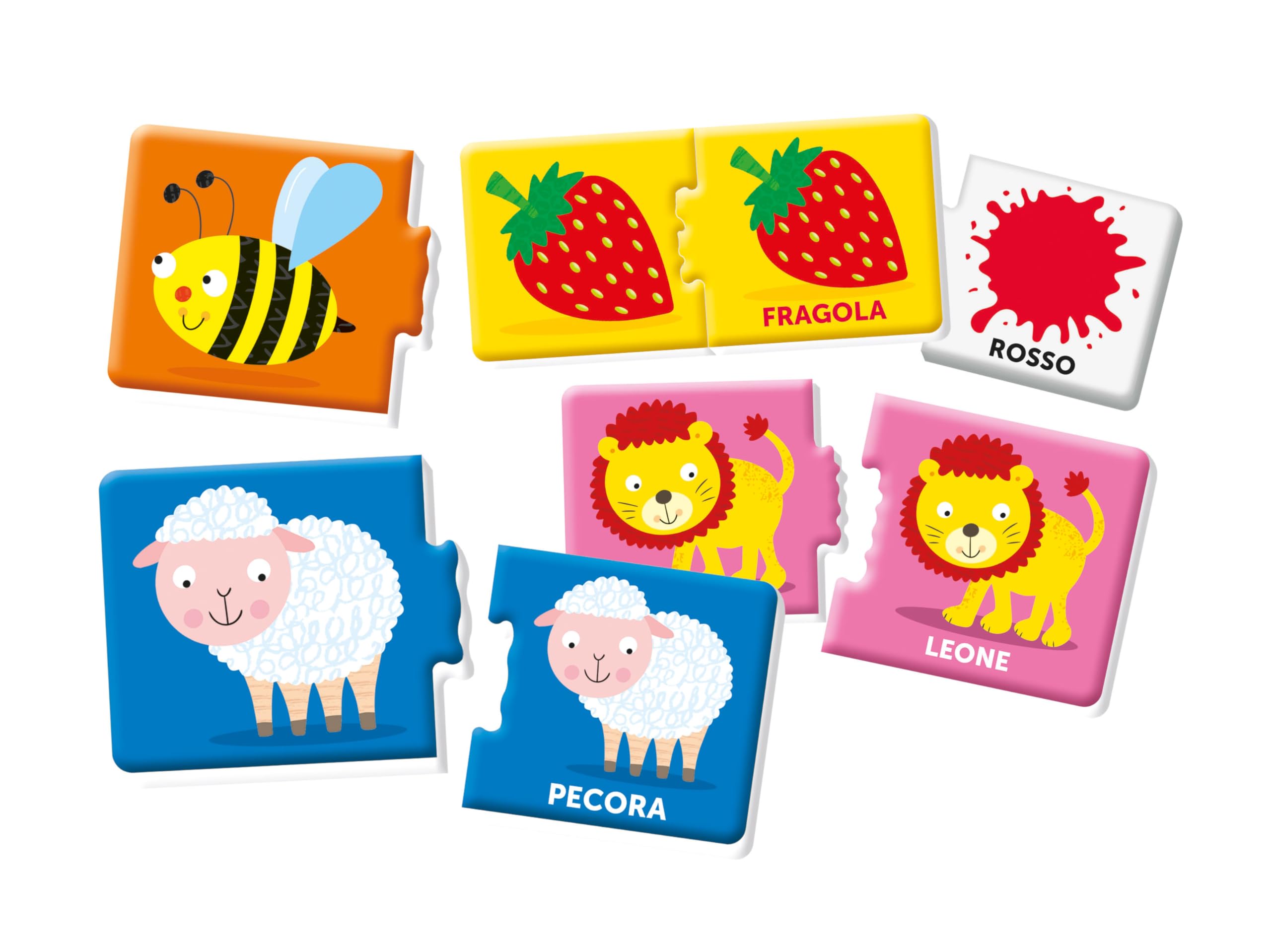 Clementoni Sapientino Montessori Le Mie Prime 100 Parole Gioco Educativo Bambini 1-3 Anni 54 Puzzle a Incastro Italiano 16851