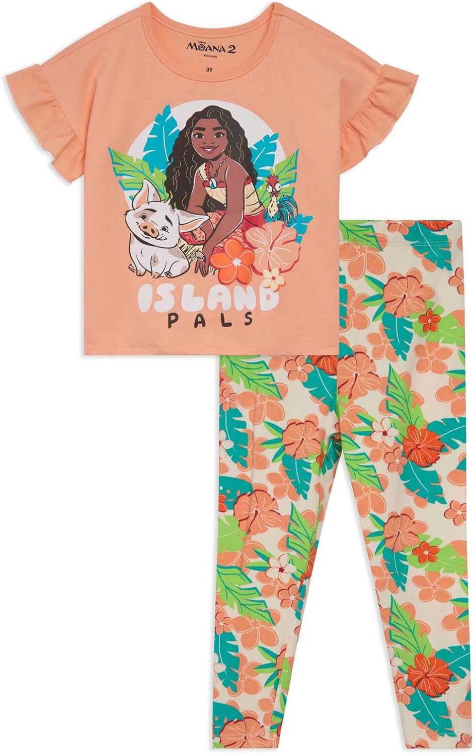 Disney Girls T-Shirt & Leggings Set Toddler to Big Kid Sizes (2T - 14-16)