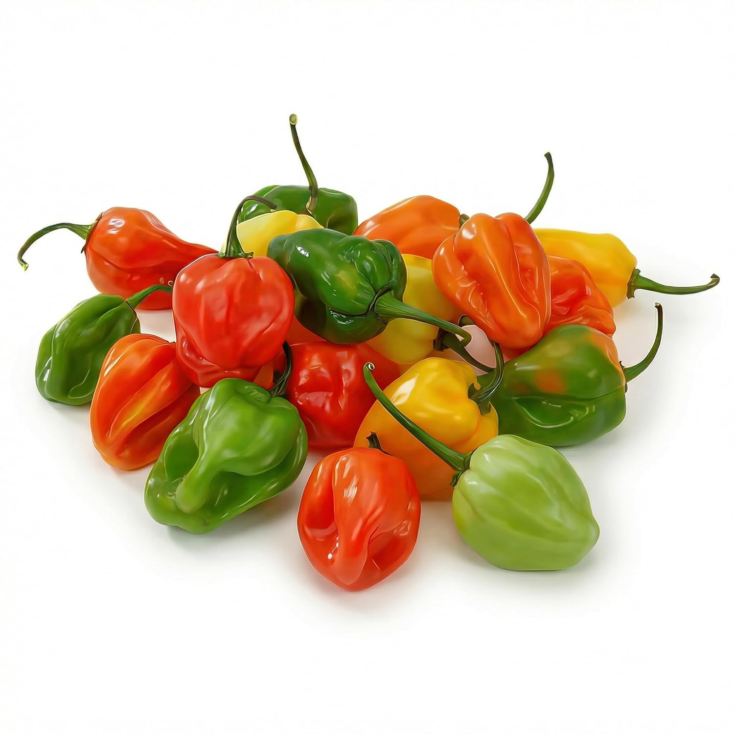 Fresh Habanero Peppers (2 lbs) - Premium Hot Chili Peppers for Salsa, Hot Sauce & Spicy Cooking | Authentic Super Hot Peppers | 100-350K Scoville