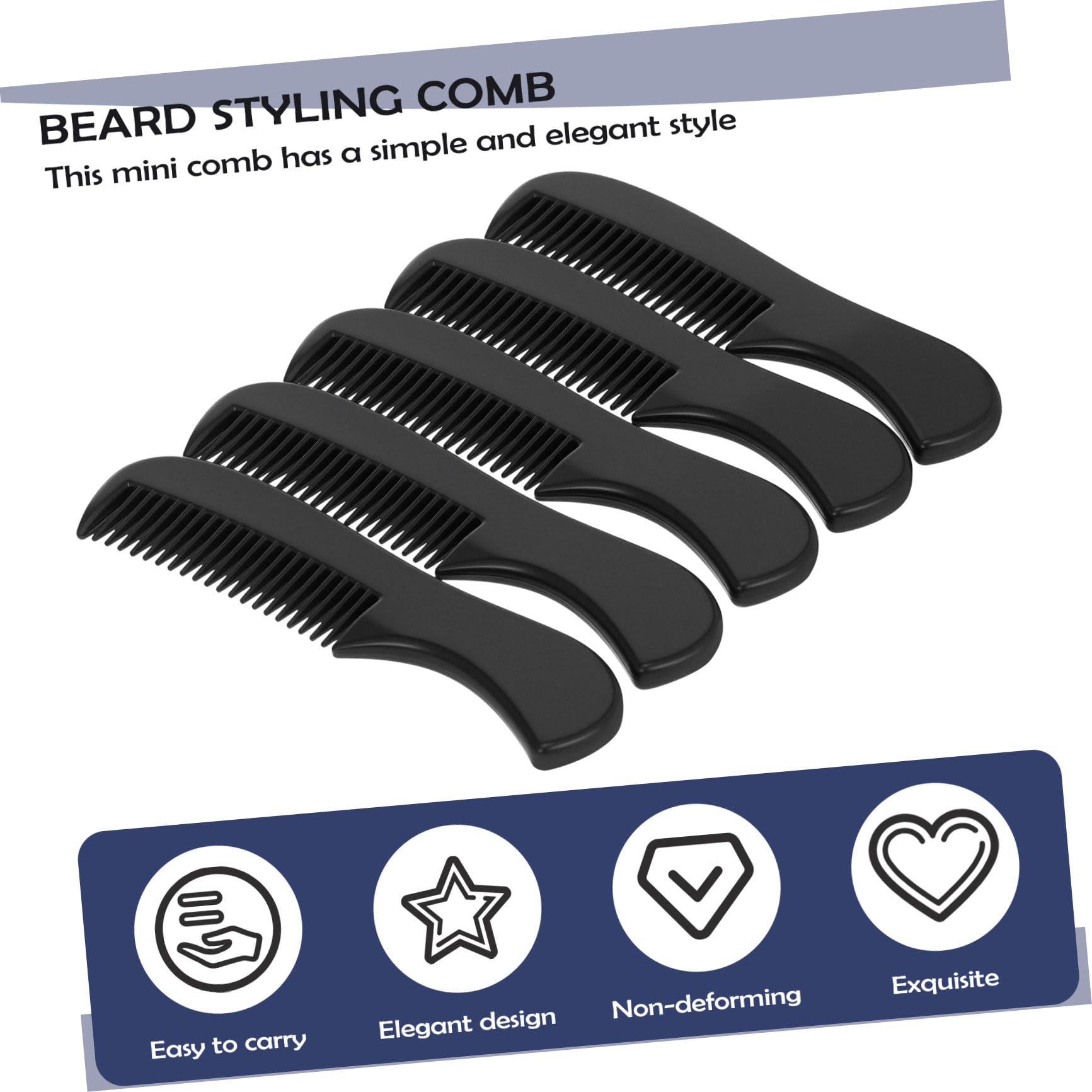 50 Pezzi Pettine Per Barba Pettine Per Lo Styling Da Viaggio Tascabile Per Barba Per Per La Cura Dei Baffi Per La Cura Dei