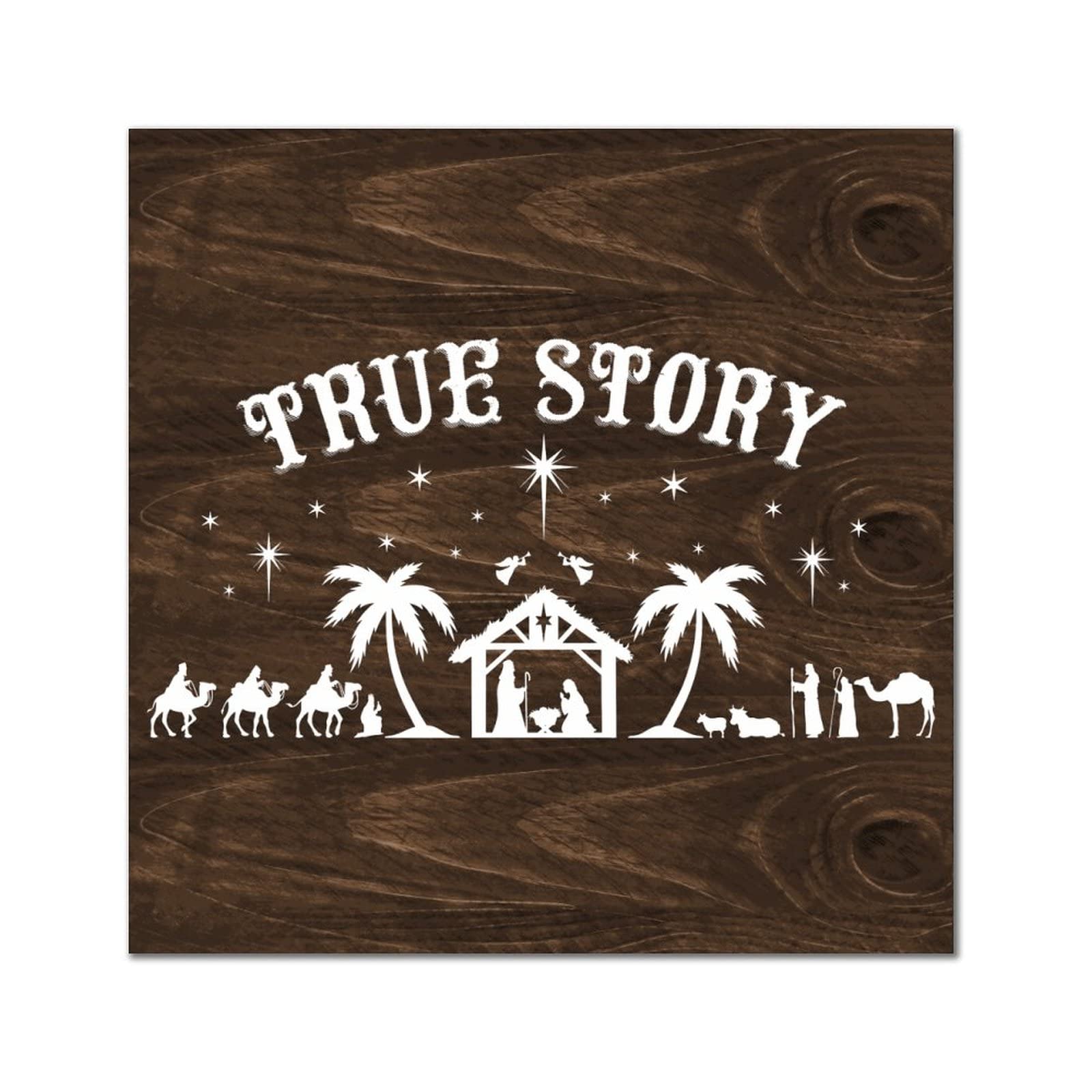 Plaque murale rustique en bois True Story pour embellir votre salon cocooning