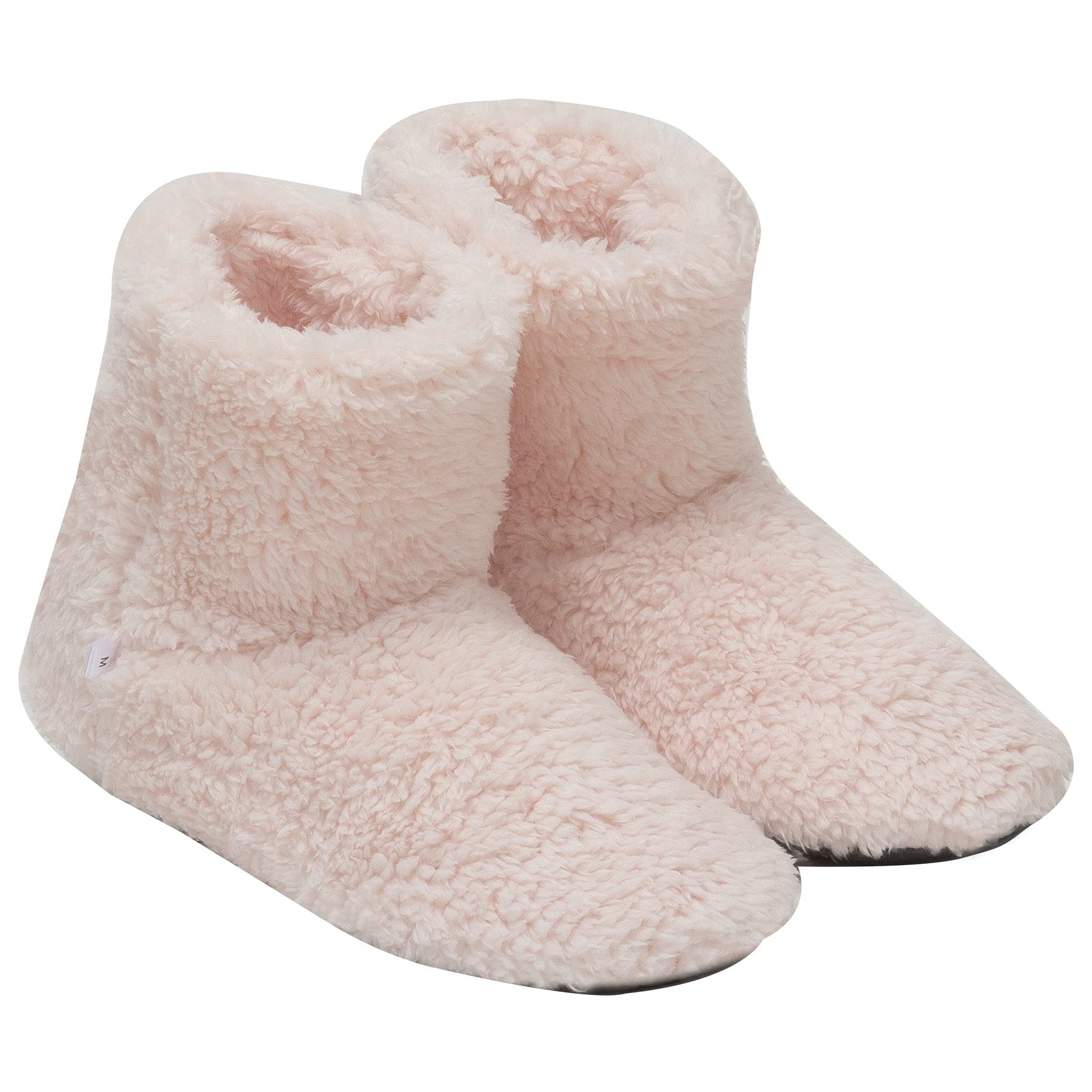 miansheWomen's and Men's Fluffy Bootie Slipper Sock with Memory Foam House Shoes