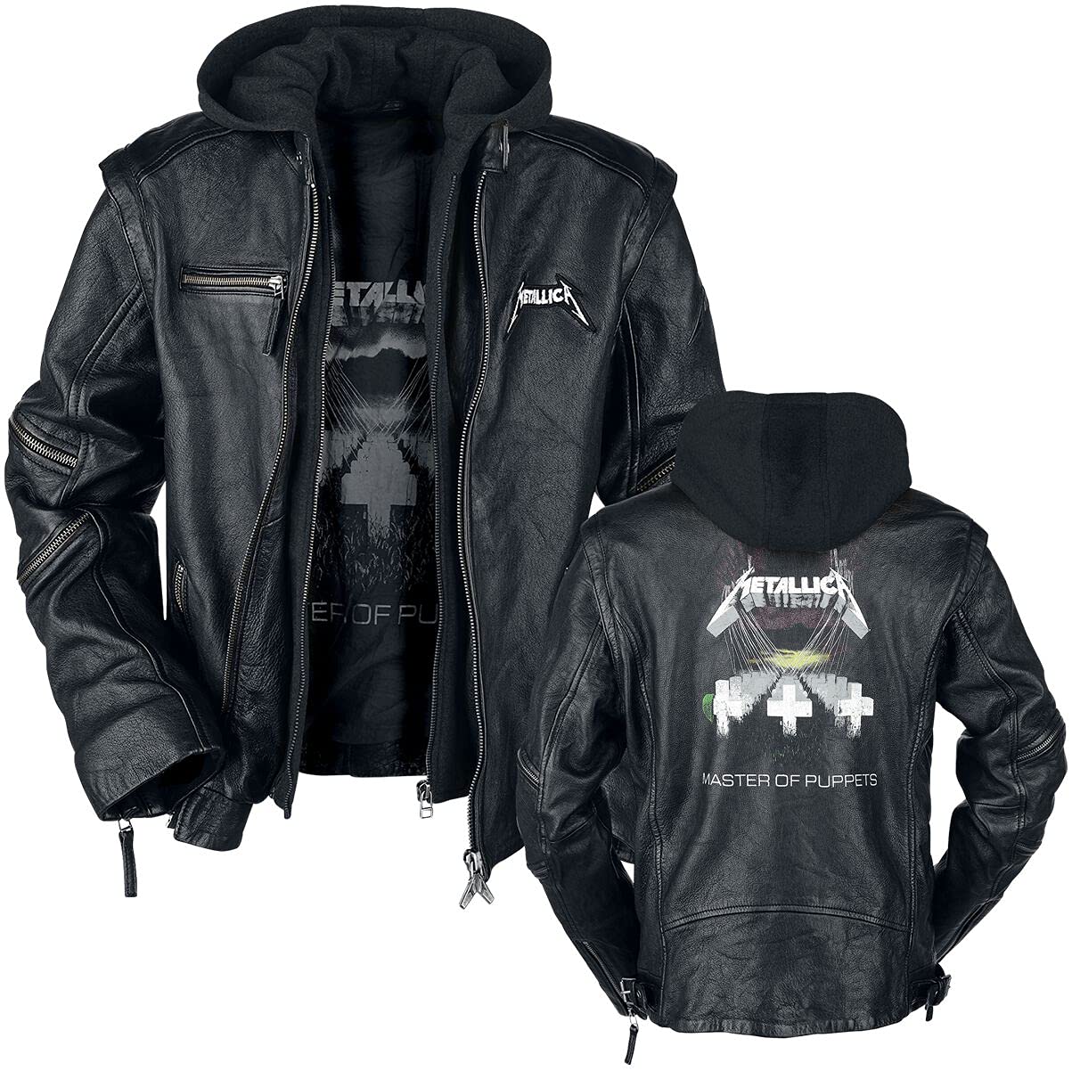 Metallica Master Of Puppets Männer Lederjacke schwarz Band-Merch, Bands