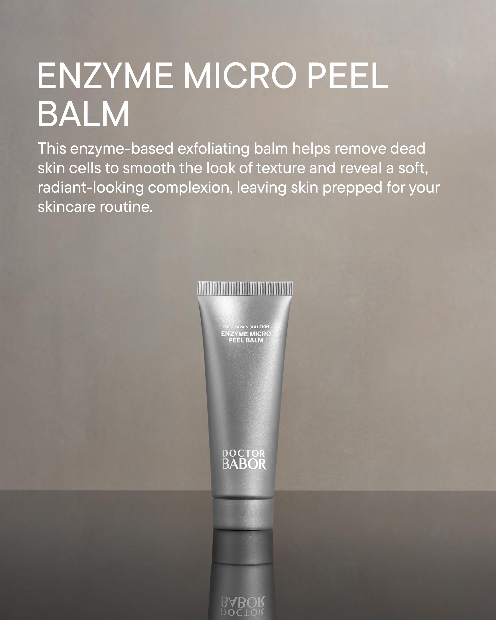 DOCTOR BABOR Enzyme Micro Peel Balm | Delikatny balsam peelingujący dla promiennej skóry | Skuteczne złuszczanie z enzymem papainowym i ciałami peelingu cukrowego | wegański | 75 ml