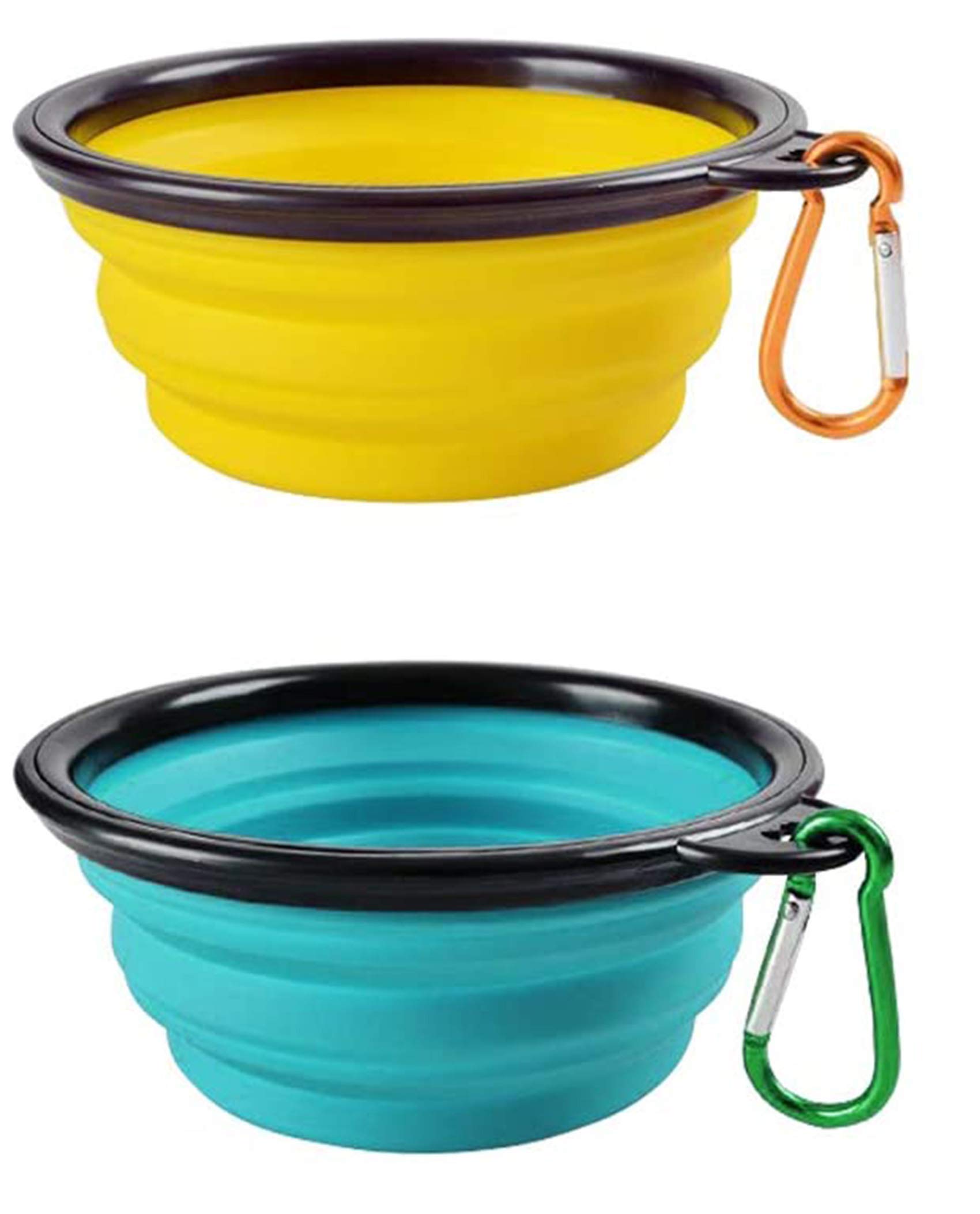 Travel bowl for dogs and cats 2 pieces, foldable travel bowls, leak-proof drinking bowl, dog on the go