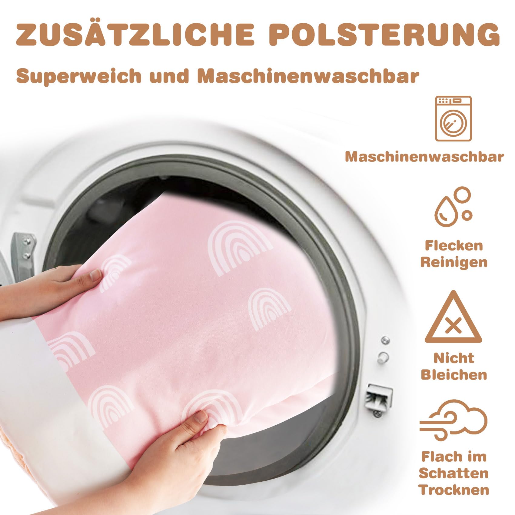 Mallify Spielbogen Baby Mädchen, Krabbeldecke mit Bogen und 6 abnehmbaren Spielzeugen und 12 Meilensteinkarten, Spieldecke baby ab Geburt, Baby Gym 0-6 Monate, Rosa