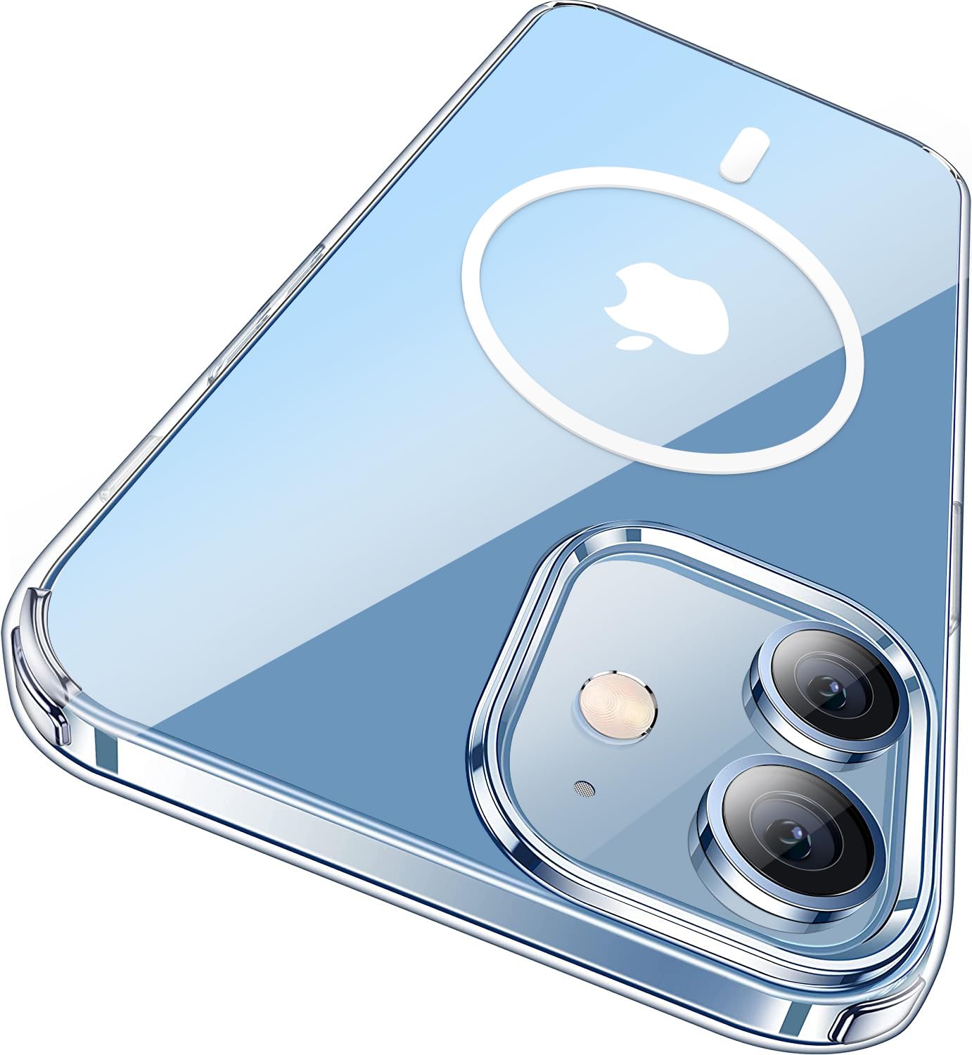 Magnetic for iPhone 12 Case/iPhone 12 Pro Case, [Never Yellow] [Compatible with MagSafe] 10FT Military Drop Protection Shockproof Slim Thin Hard Back Case for iPhone 12/12 Pro, Crystal Clear